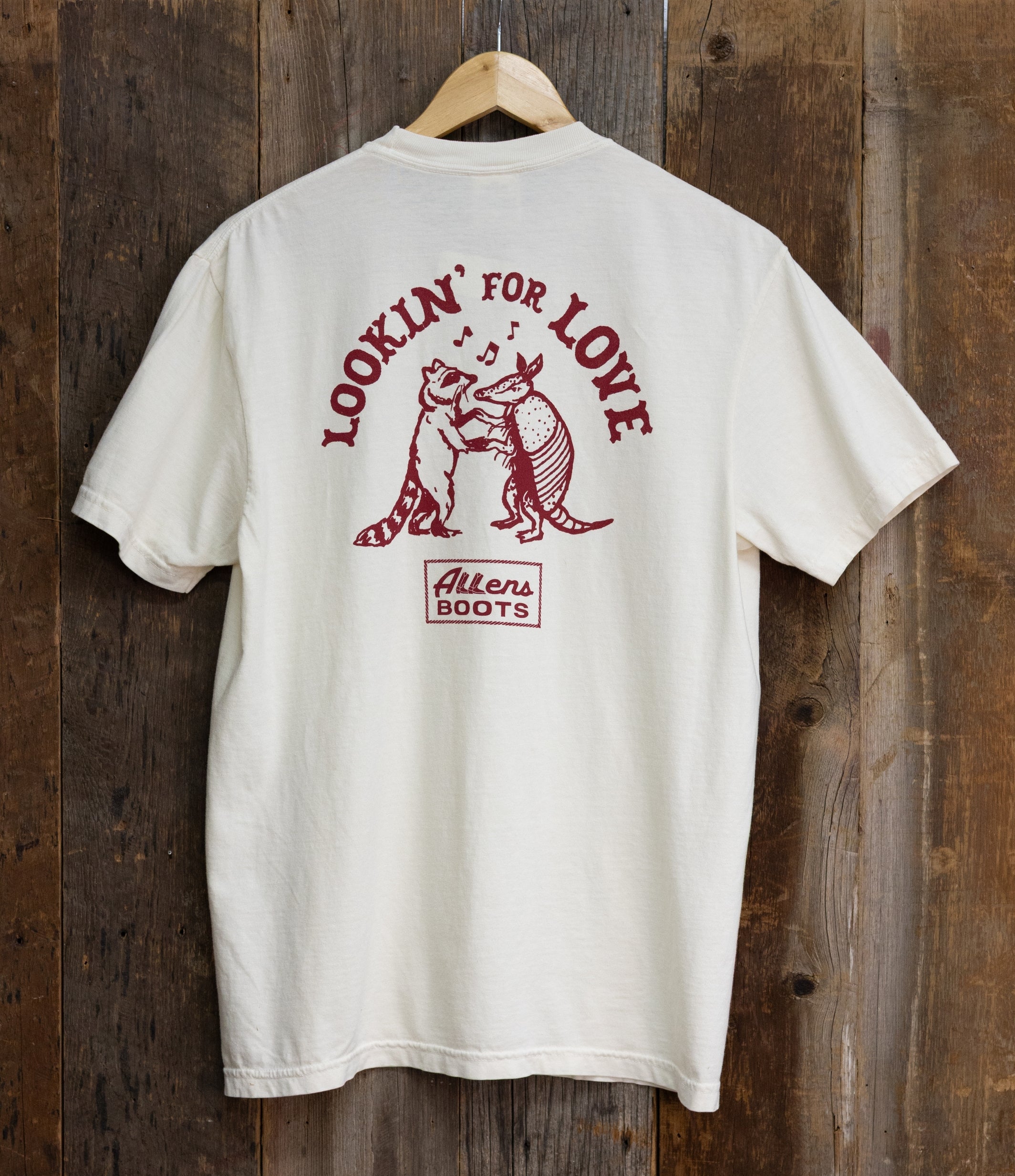 Allens Shirt - Raccoon & Armadillo Dance - Cream