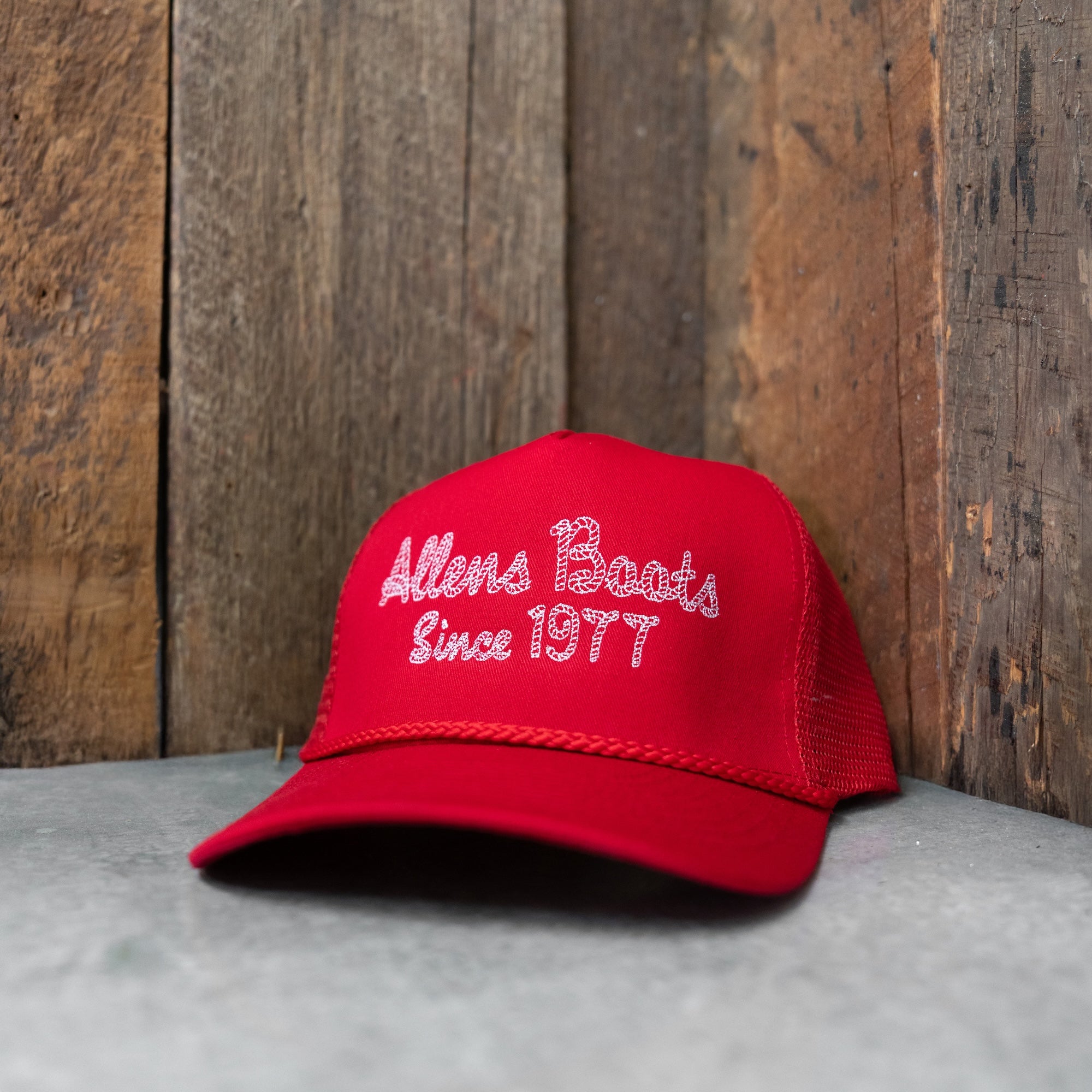 Allens Cap - Allens Rope Font - Red