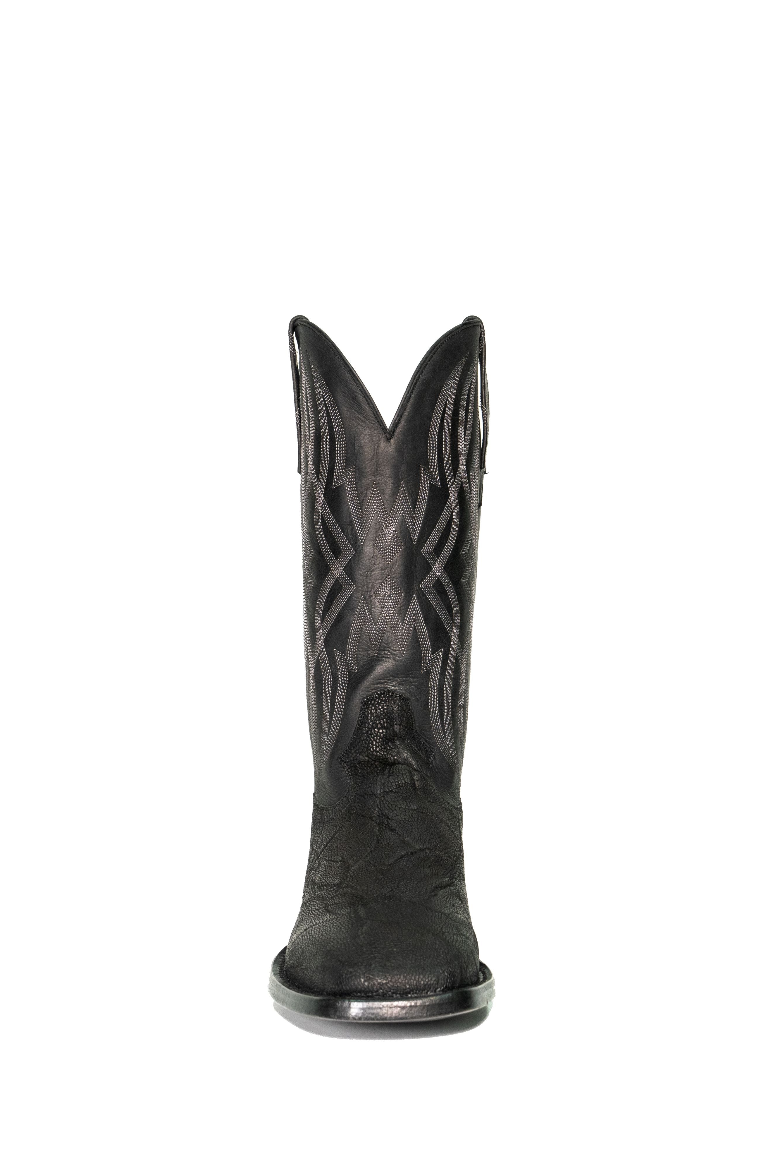 Allens Brand - Ben Elephant - Square Toe - Black