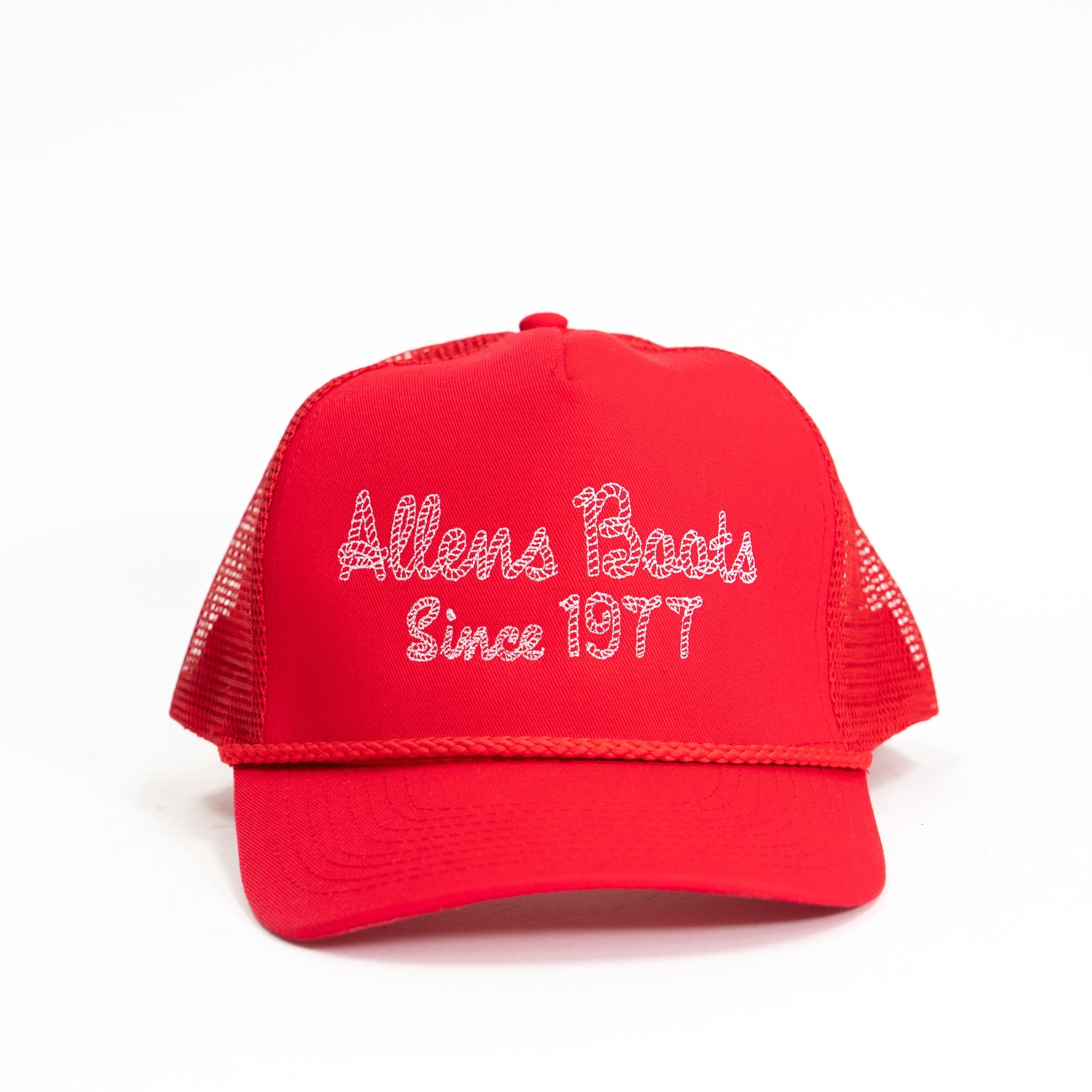 Allens Cap - Allens Rope Font - Red