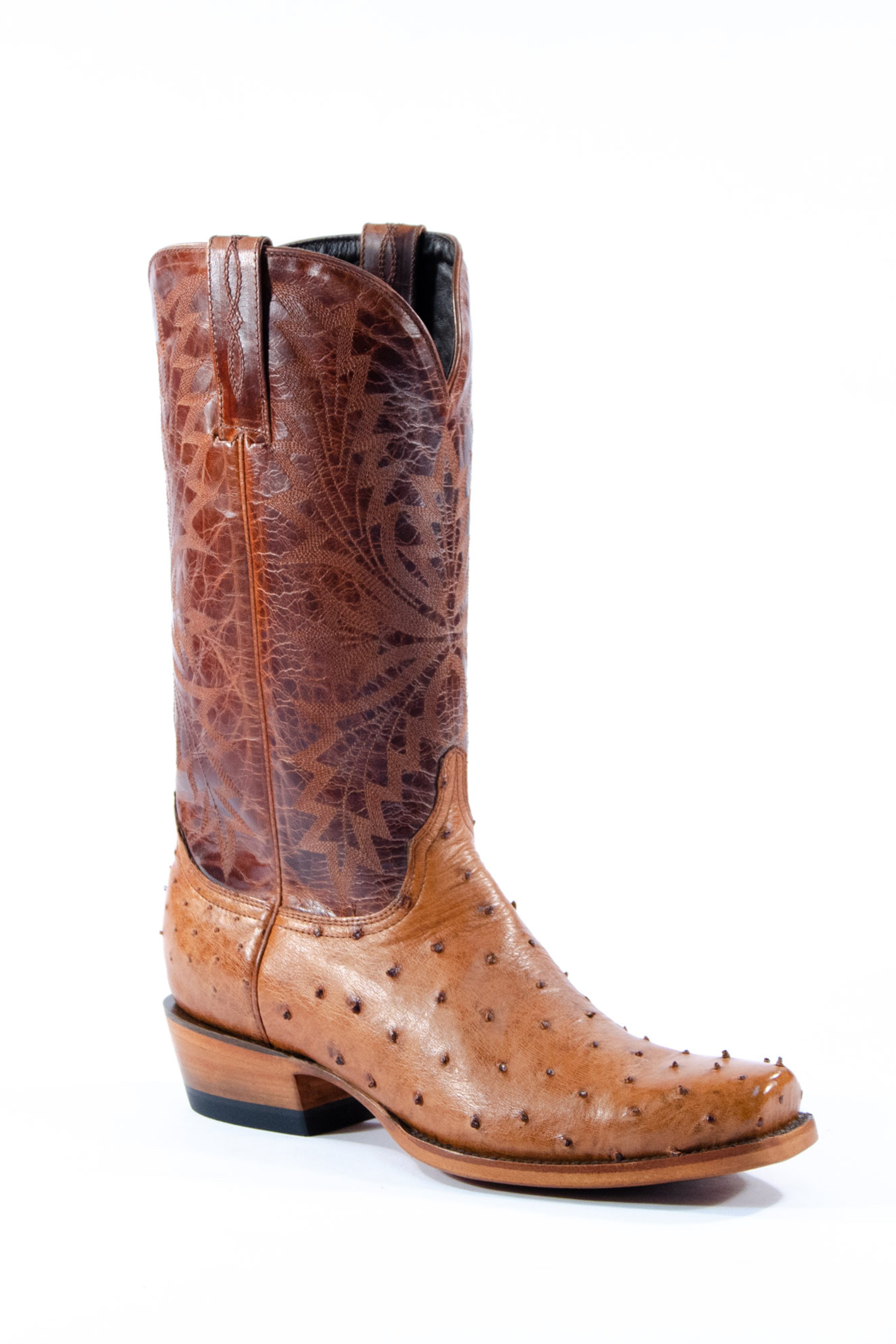 Allens Brand - Full Quill Ostrich - Cognac