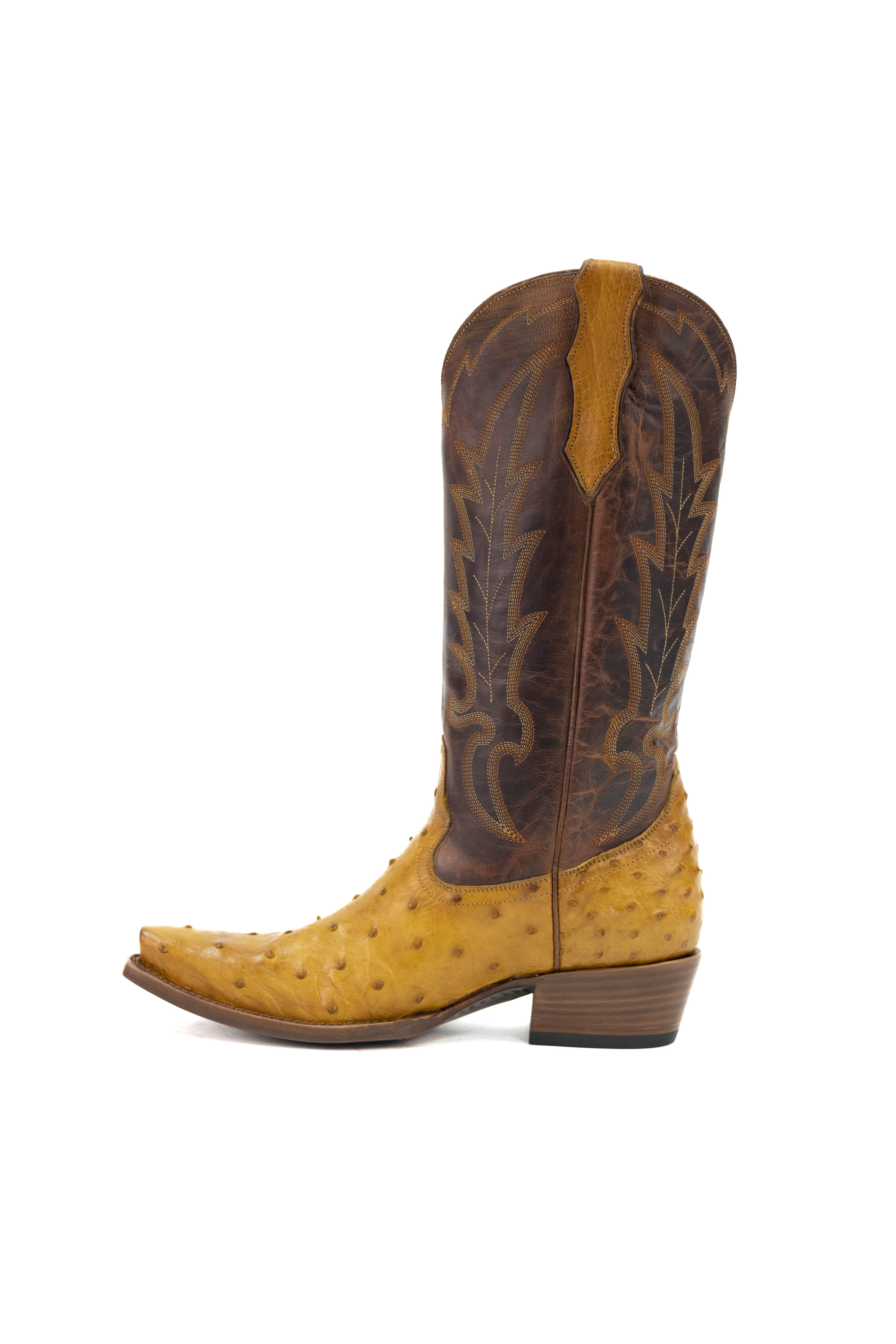 Allens Brand - Piper Full Quill Ostrich - Buttercup/Peanut