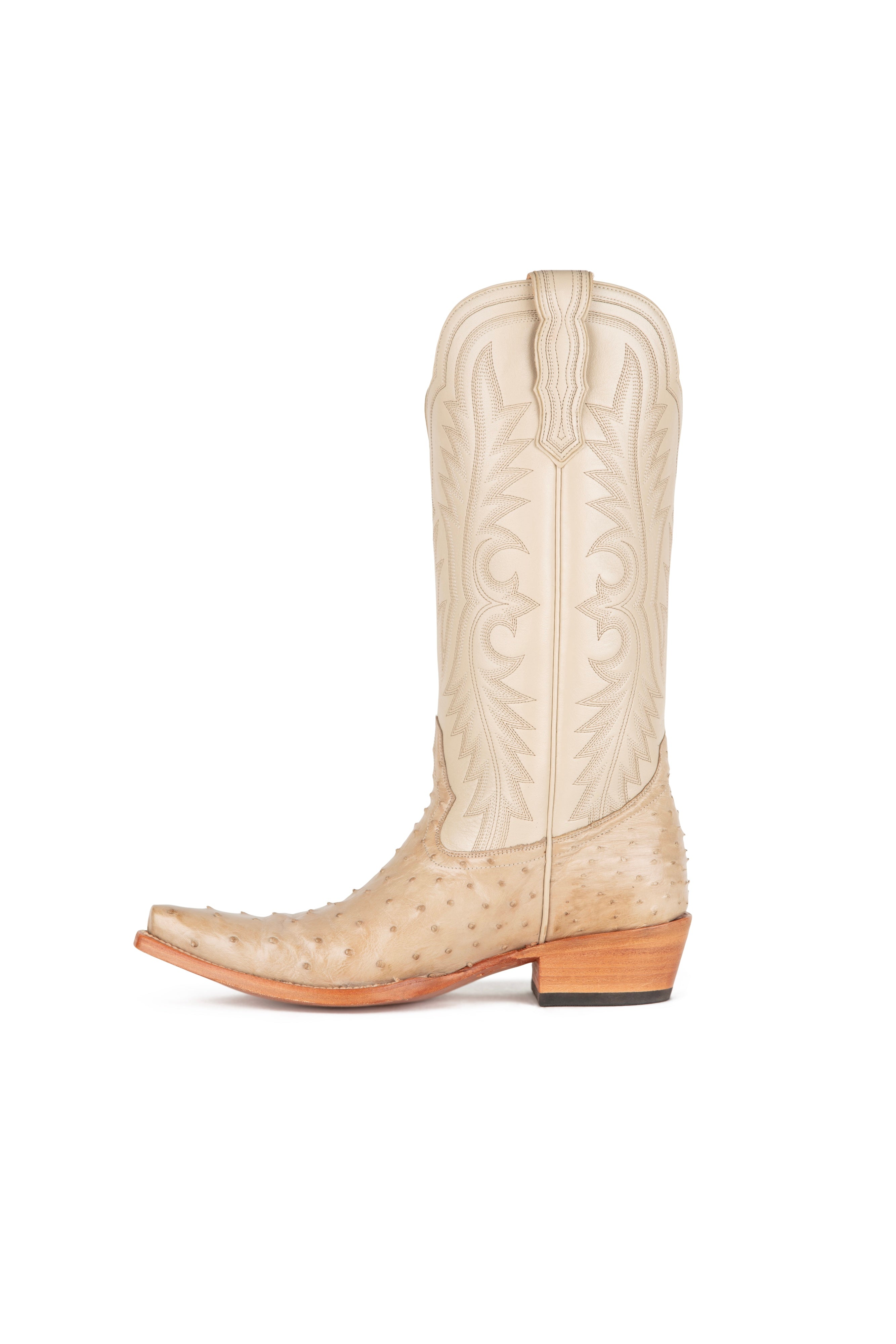 Allens Brand - Chloe Full Quill Ostrich - Saddle White