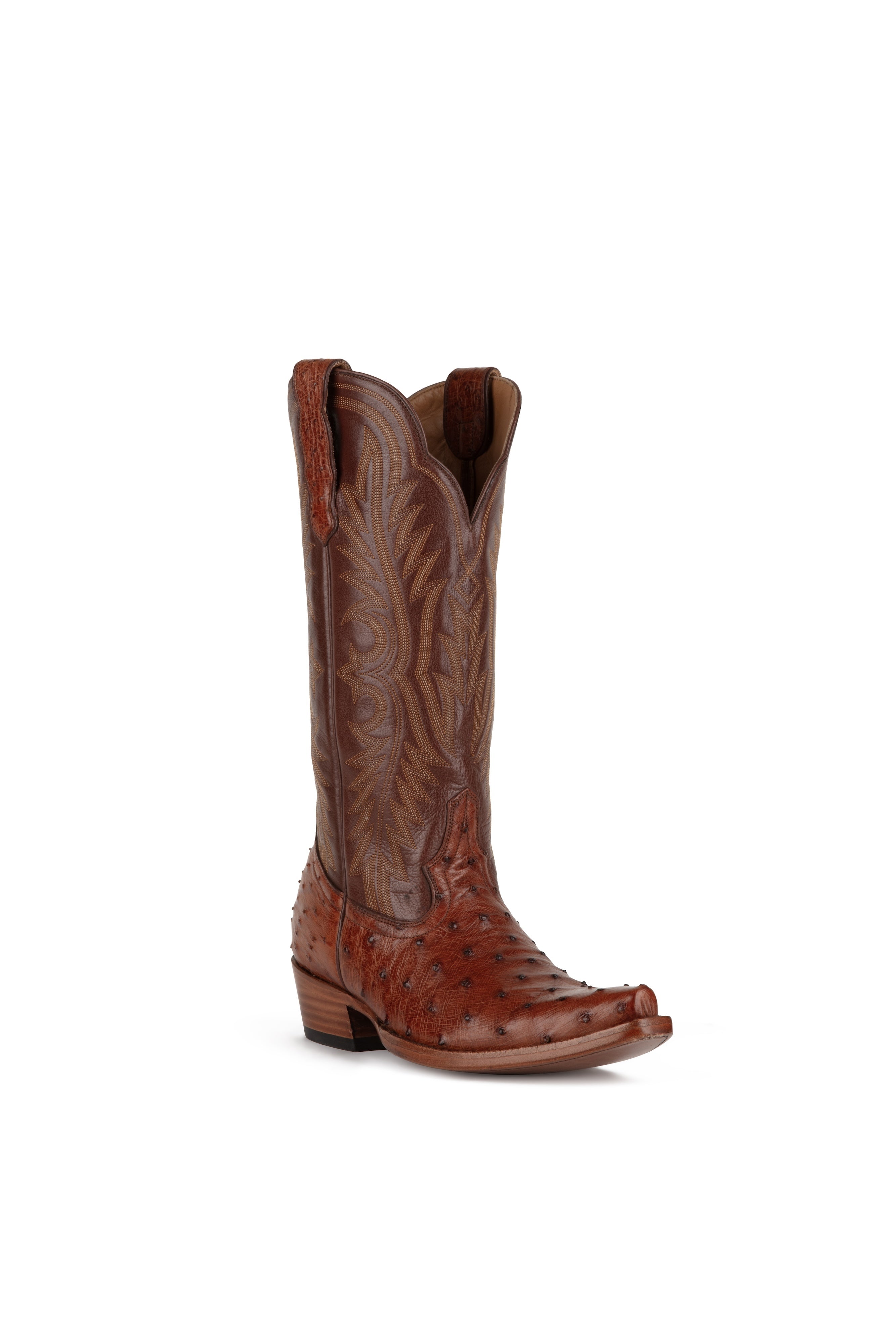 Allens Brand - Chloe Full Quill Ostrich - Snip Toe - Brandy