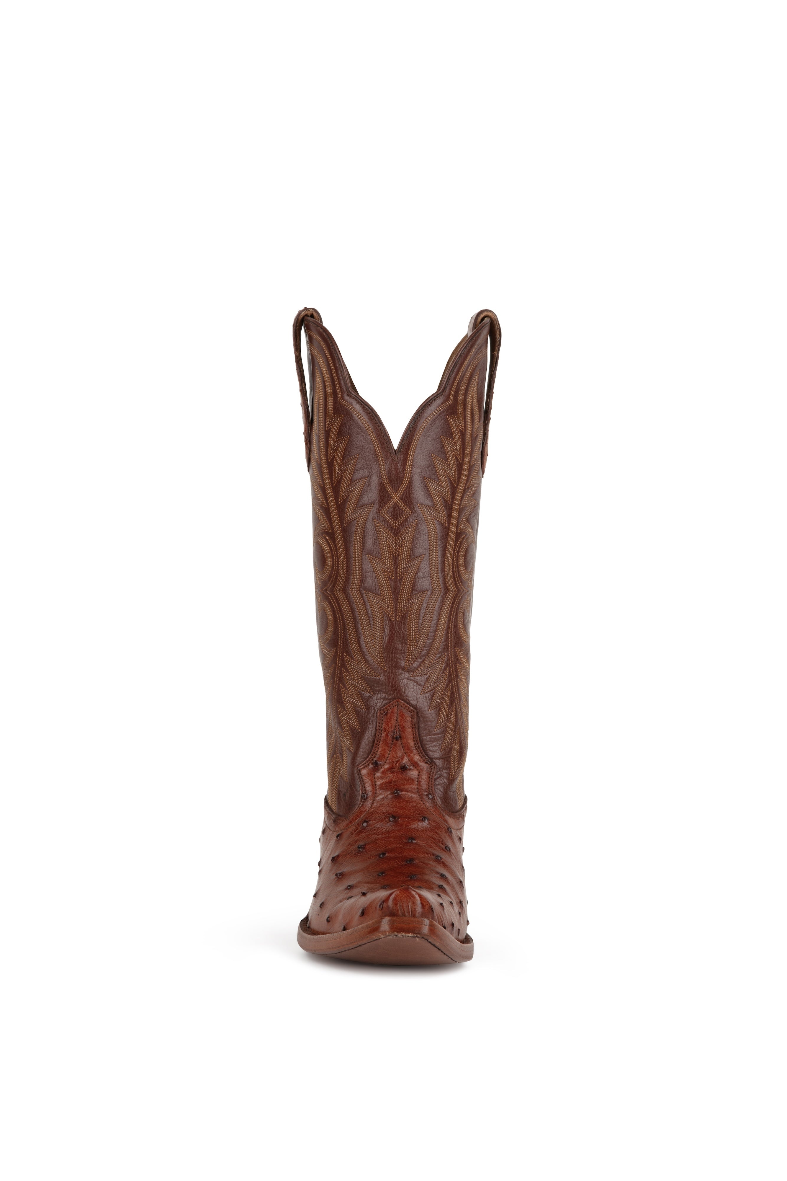 Allens Brand - Chloe Full Quill Ostrich - Snip Toe - Brandy