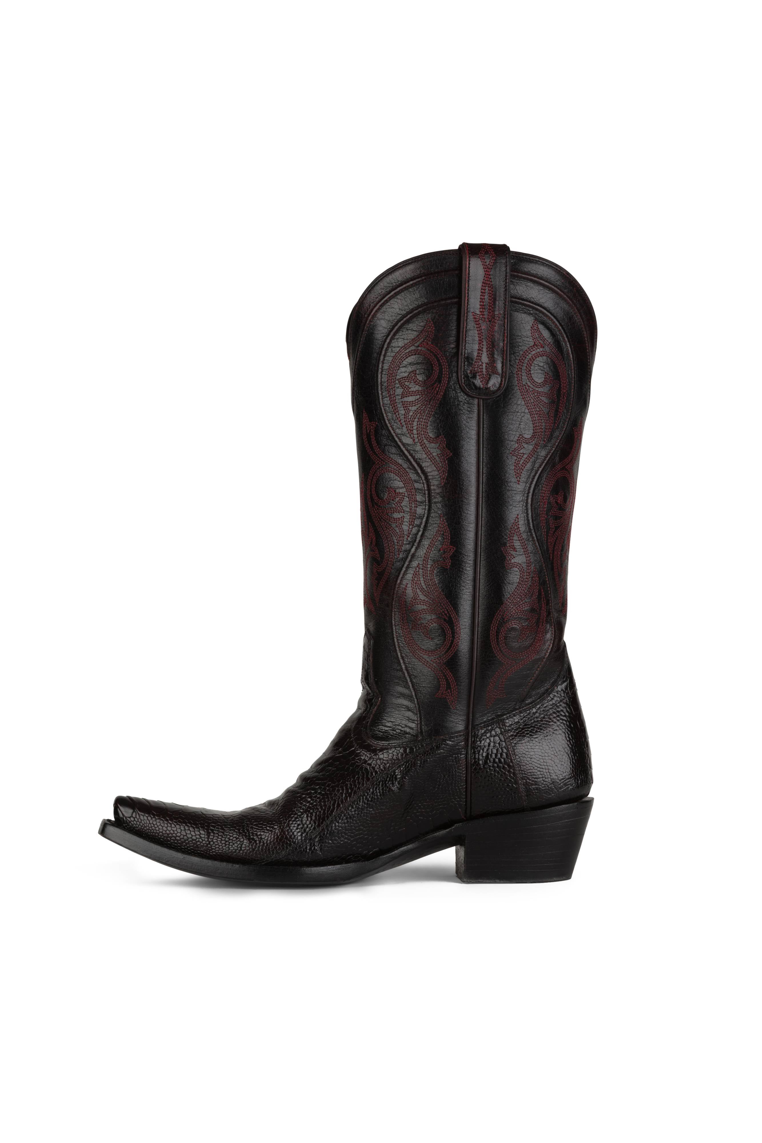 Allens Brand - Kinsley Ostrich Leg - Black Cherry