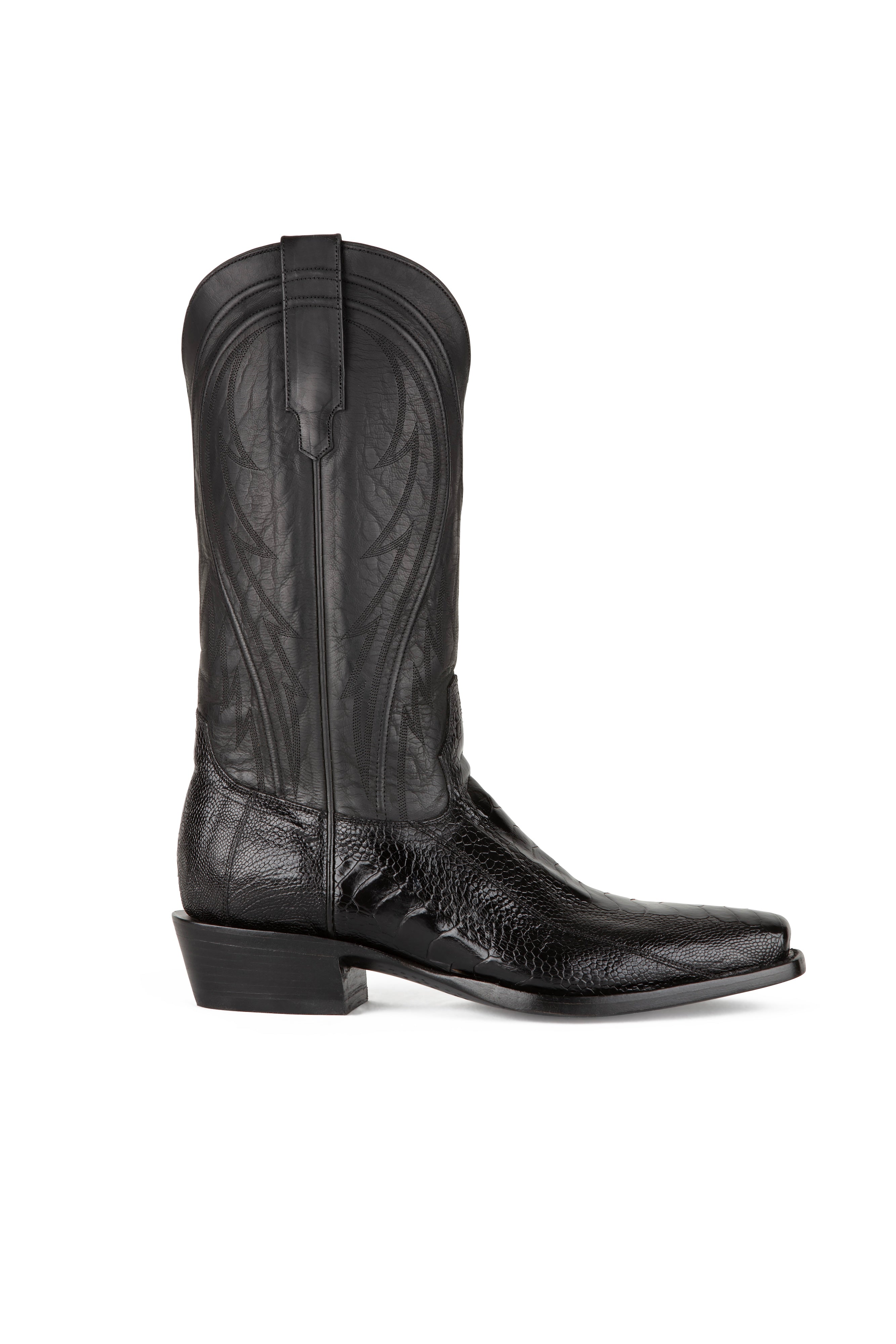 Allens Brand - James Ostrich Leg - Black