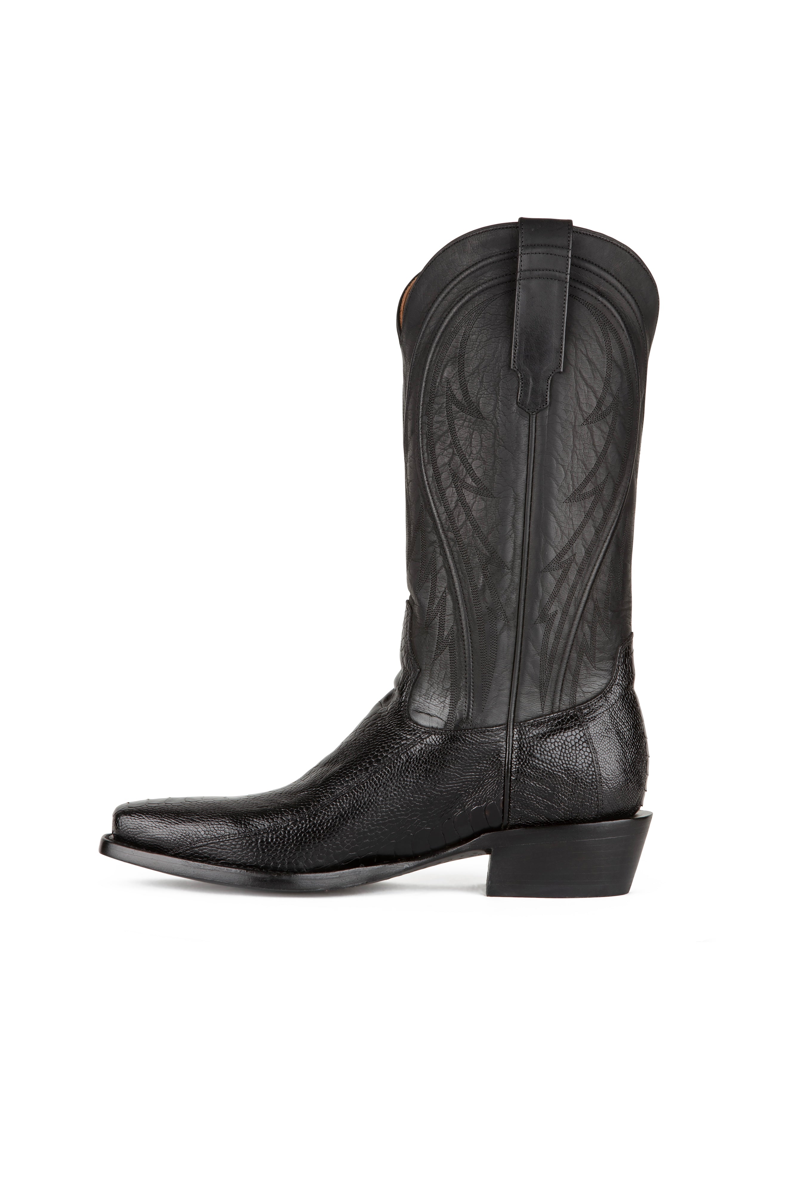 Allens Brand - James Ostrich Leg - Black