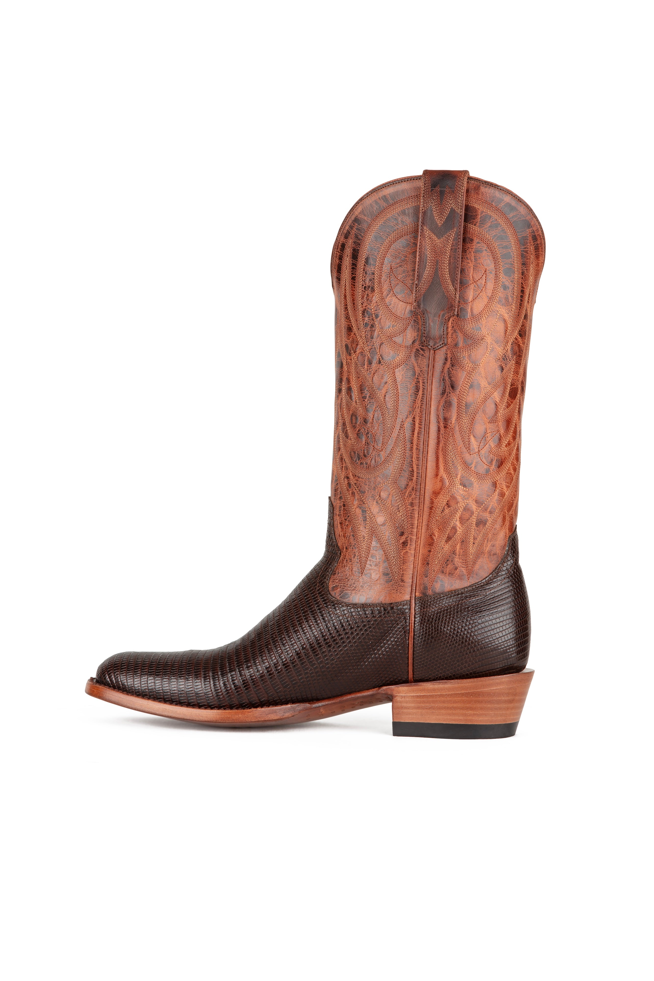 Allens Brand - Little Joe Lizard - Round Toe - Tobacco