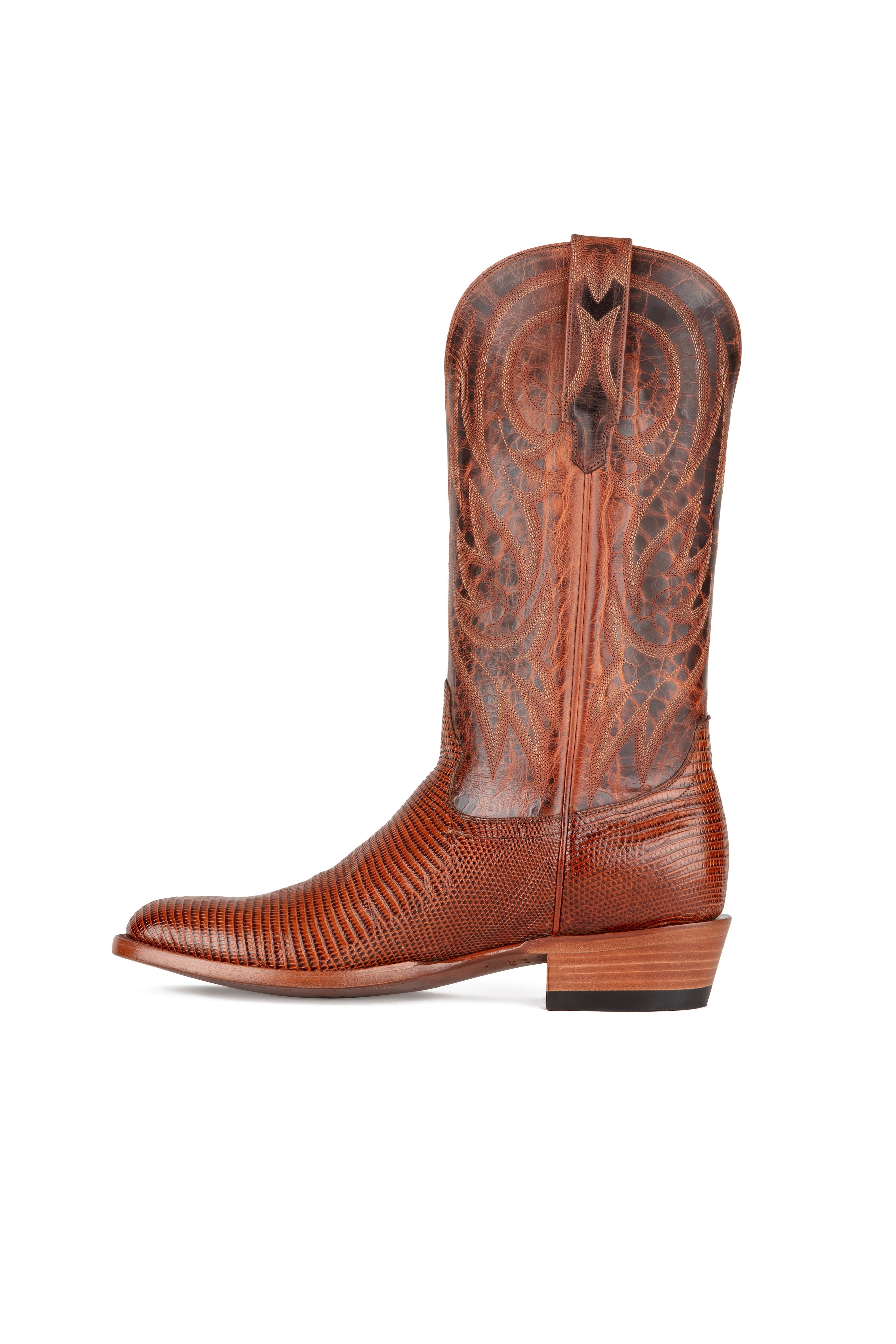 Allens Brand - Little Joe Lizard - Round Toe - Brandy