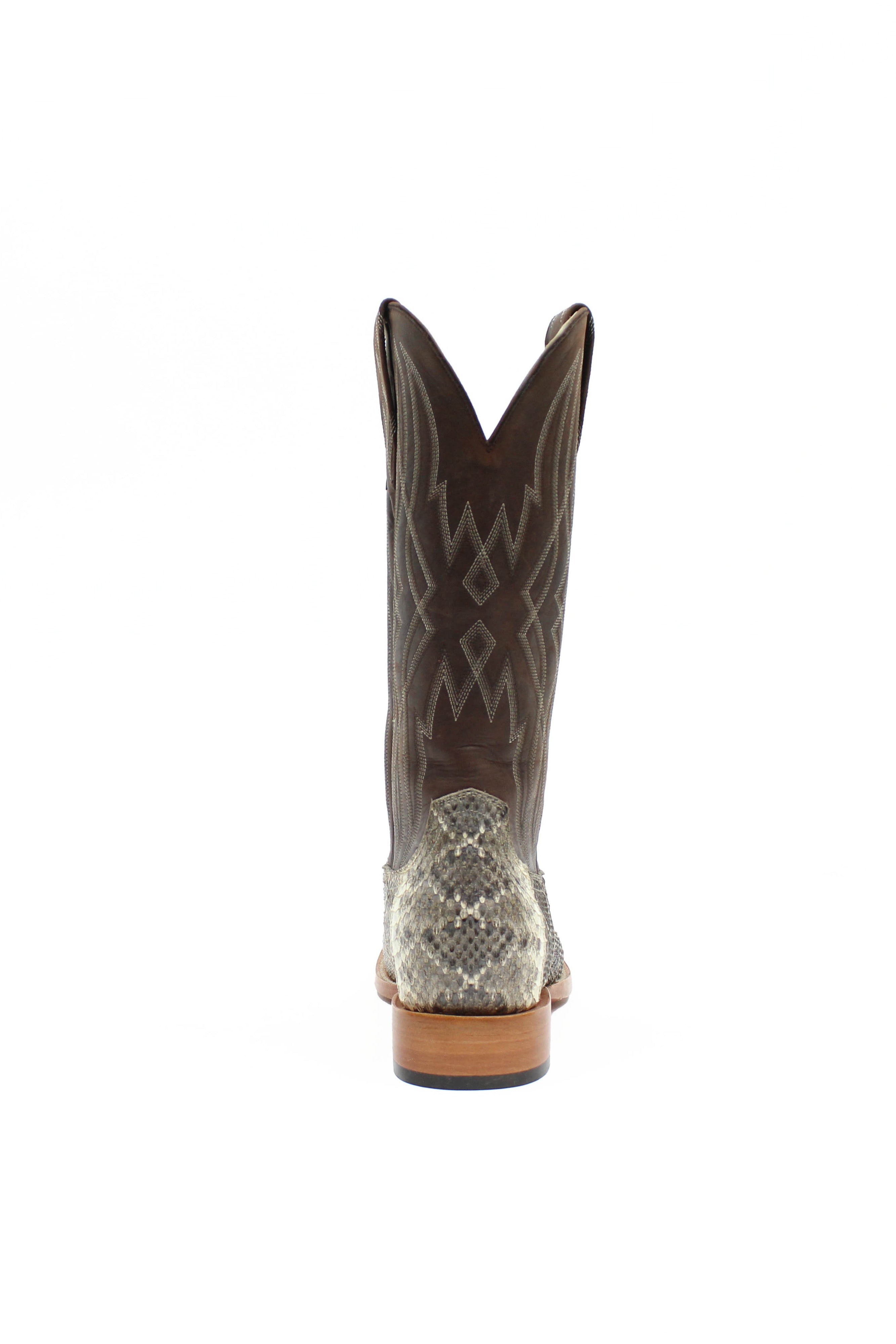 Allens Brand - Ben Western Rattlesnake - Square Toe - Natural