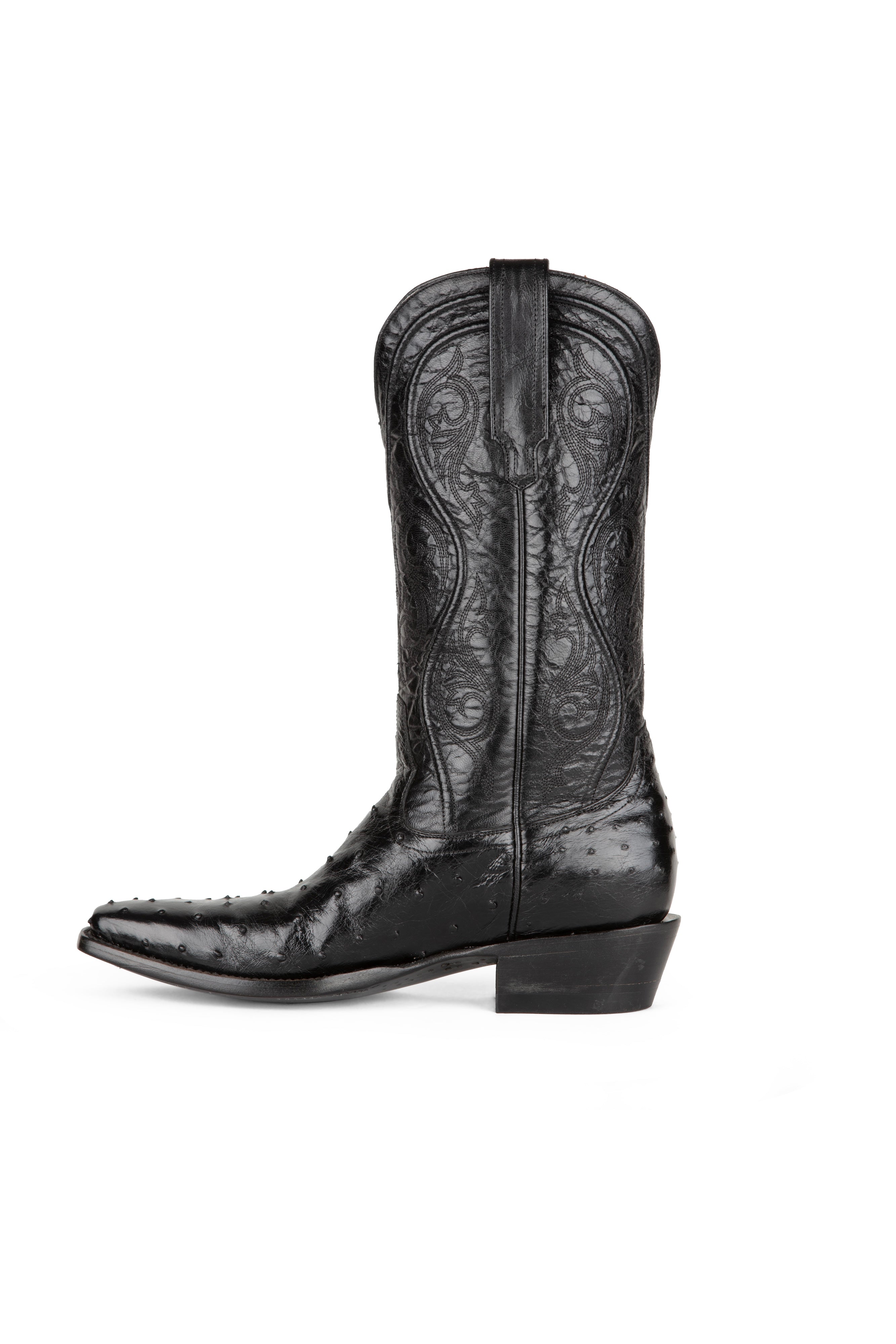 Allens Brand - Adam Full Quill Ostrich - Robert Toe - Black