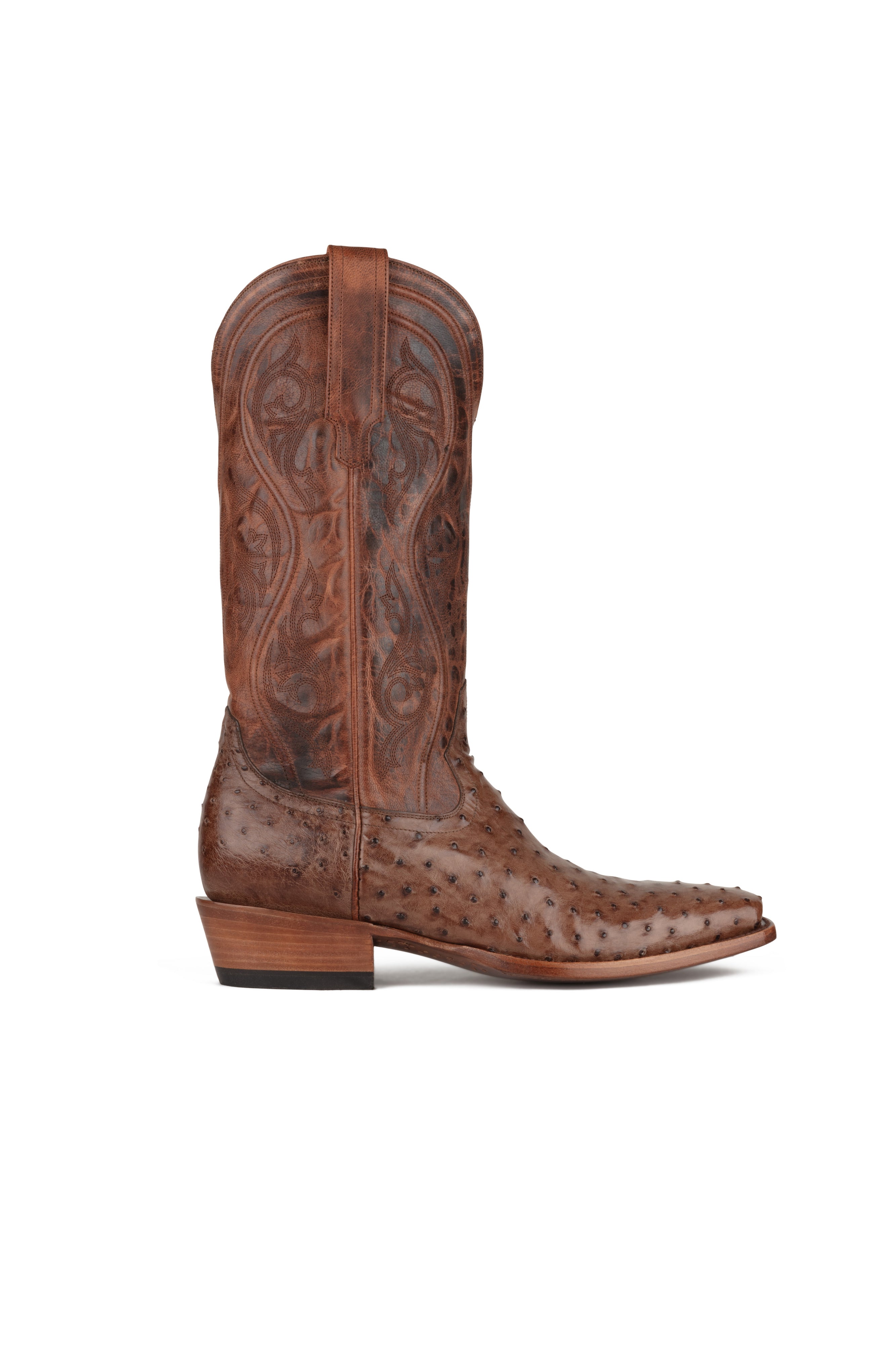 Allens Brand - Adam Full Quill Ostrich - Cutter Toe - Brusciato