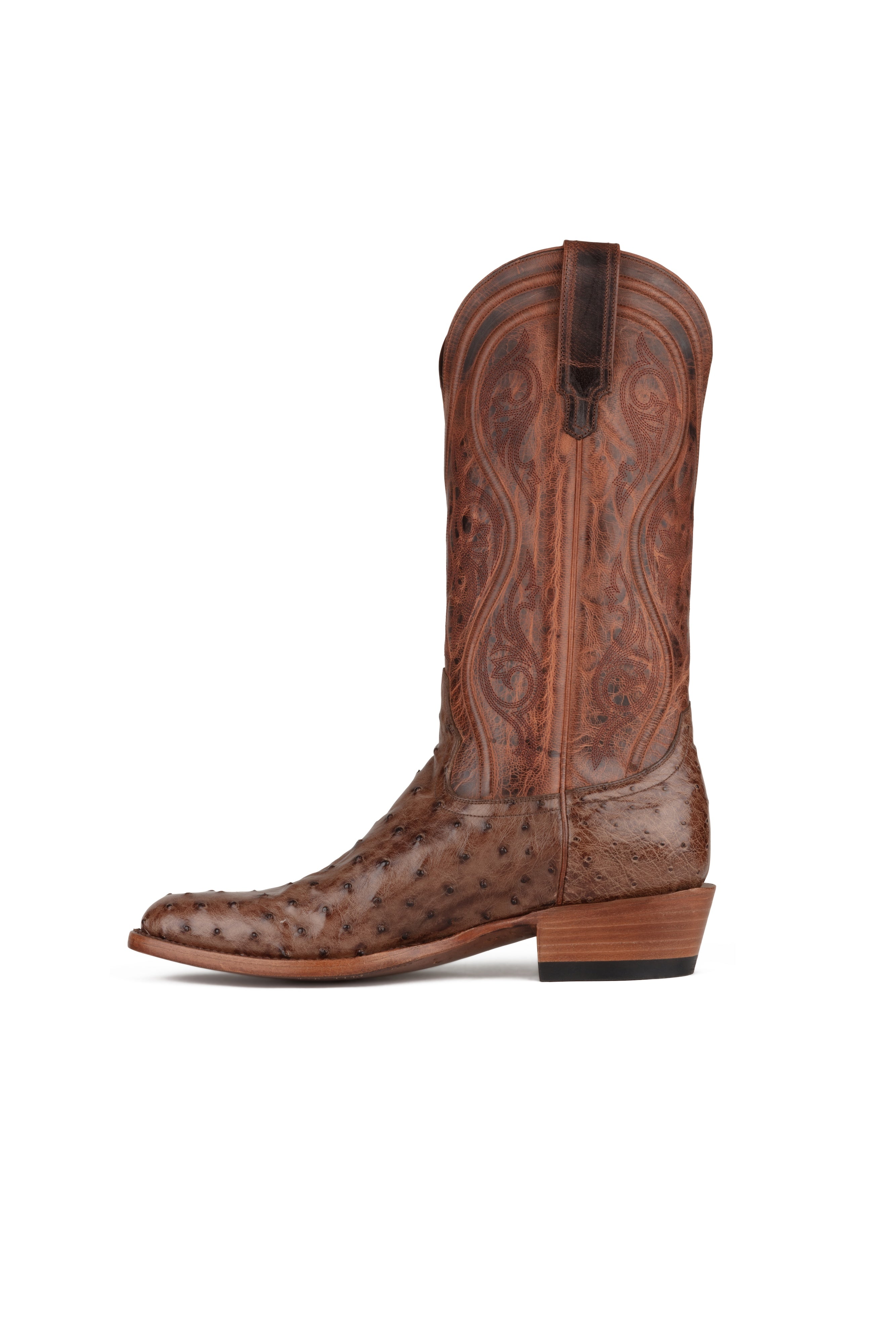 Allens Brand - Adam Full Quill Ostrich - Round Toe - Brusciato