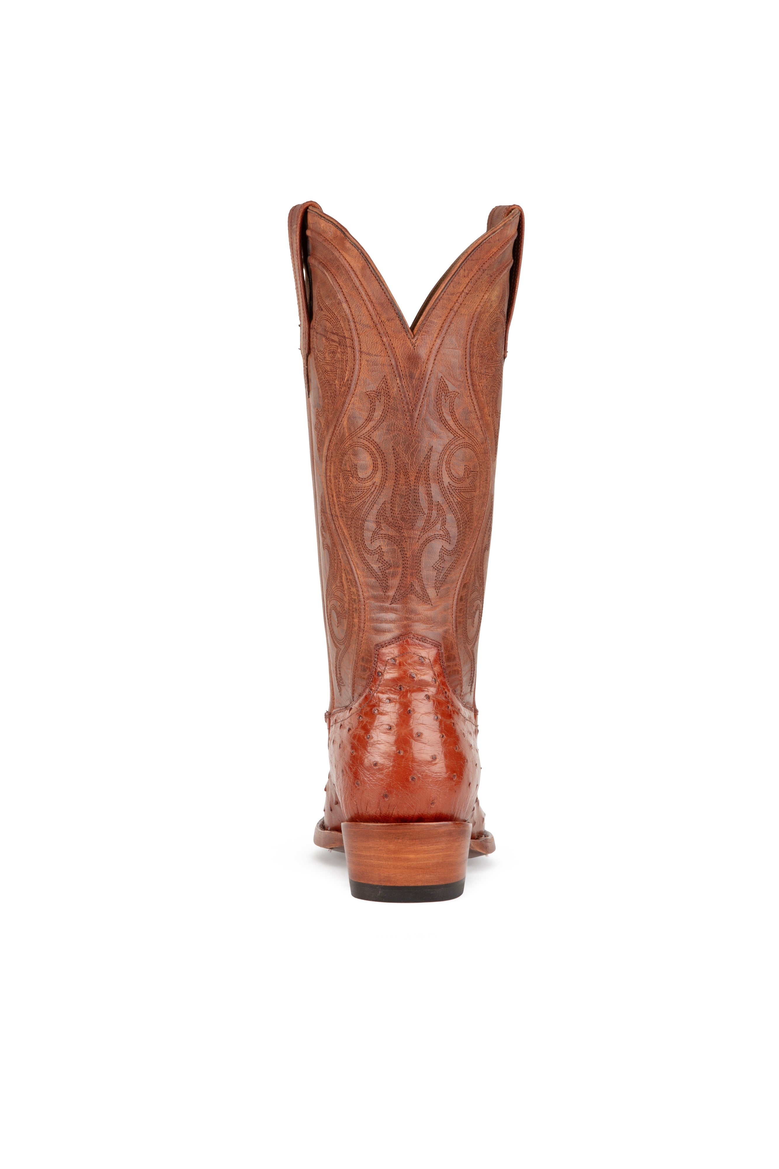 Allens Brand - Adam Full Quill Ostrich - Round Toe - Brandy