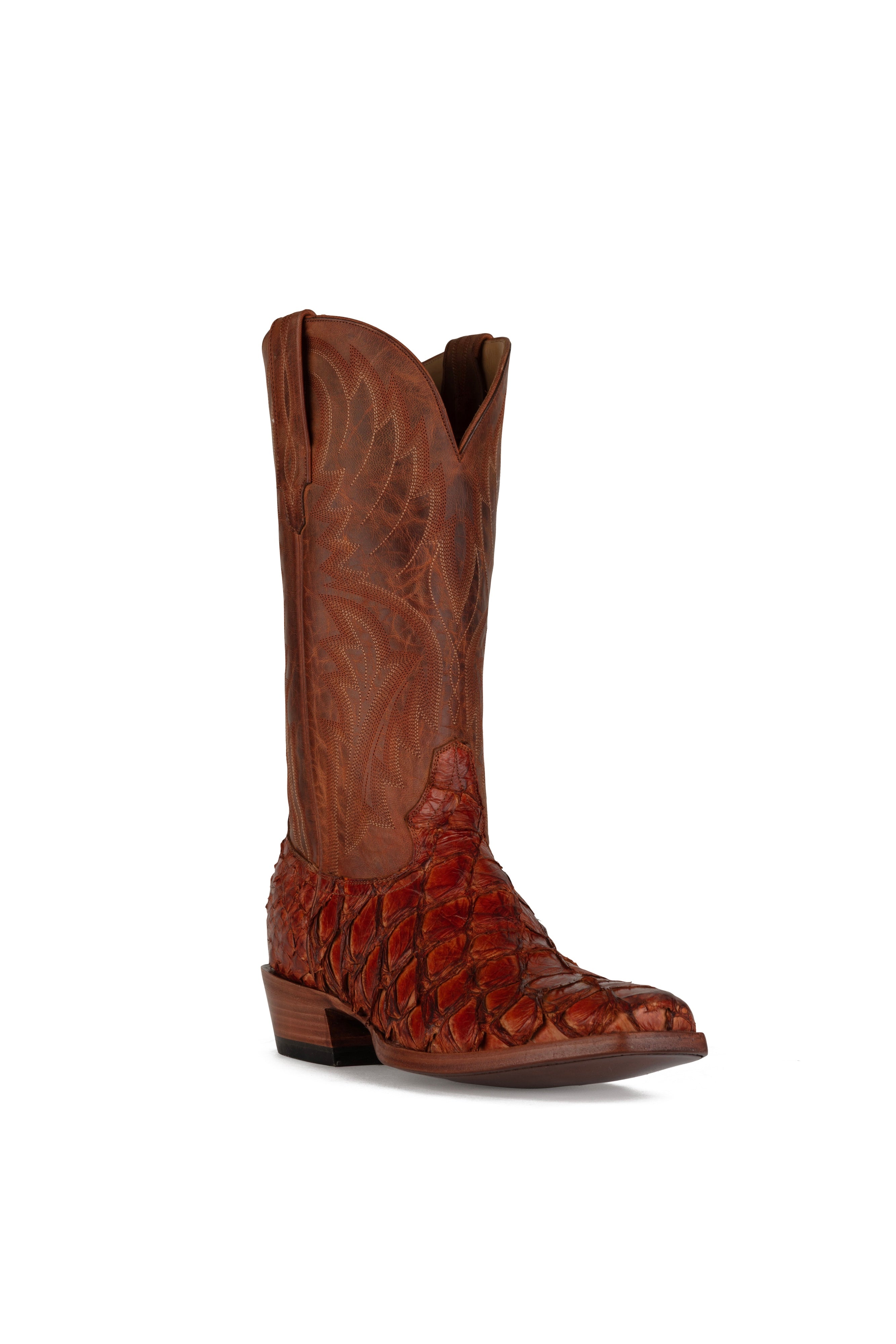 Allens Brand - Mayfield Pirarucu - Cutter Toe - Cognac