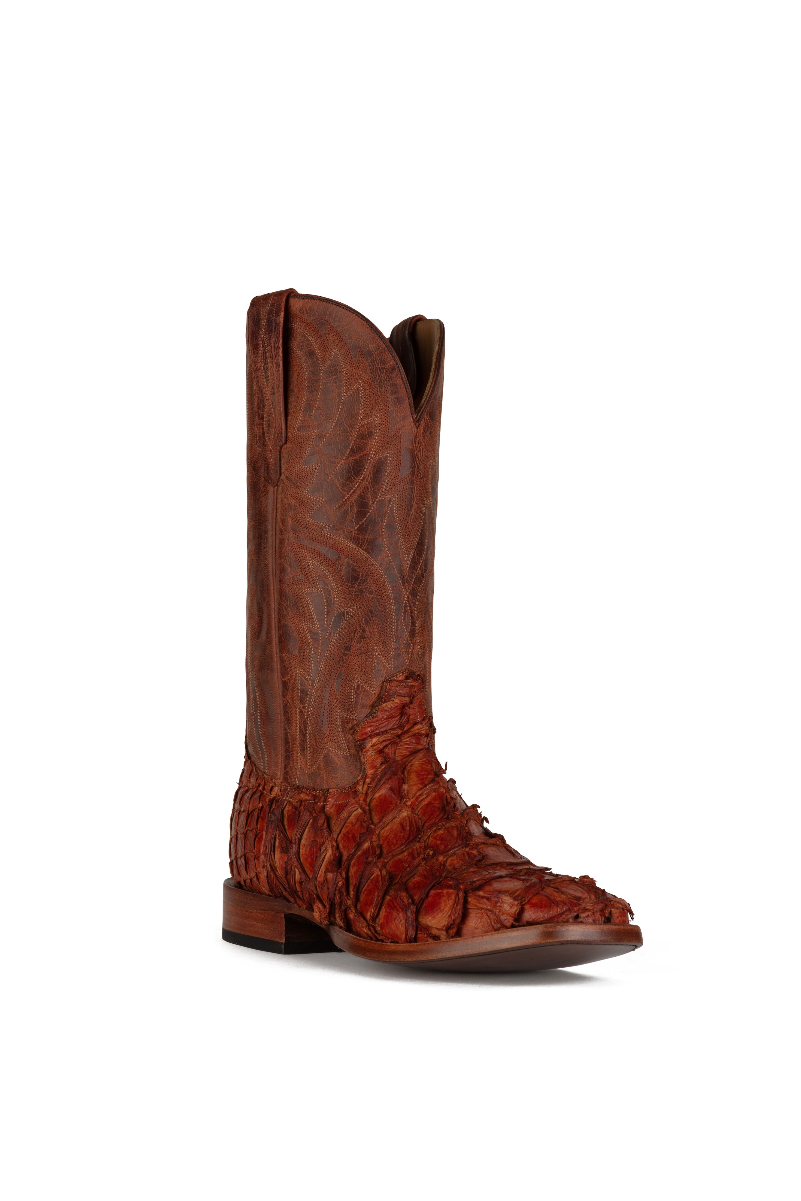 Allens Brand - Mayfield Pirarucu - Square Toe - Cognac