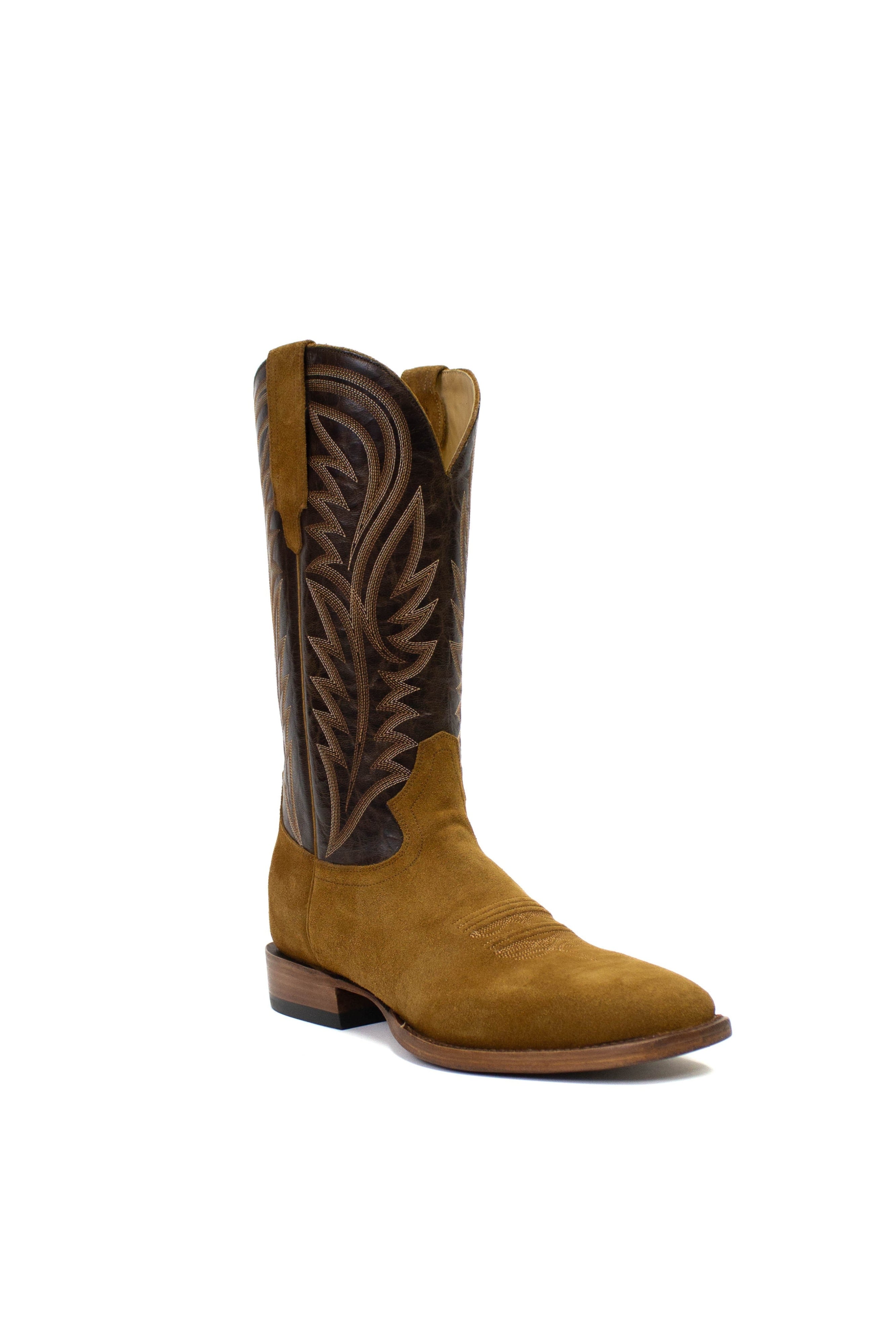 Allens Brand - Brady - Square Toe - Golden Suede/Chocolate