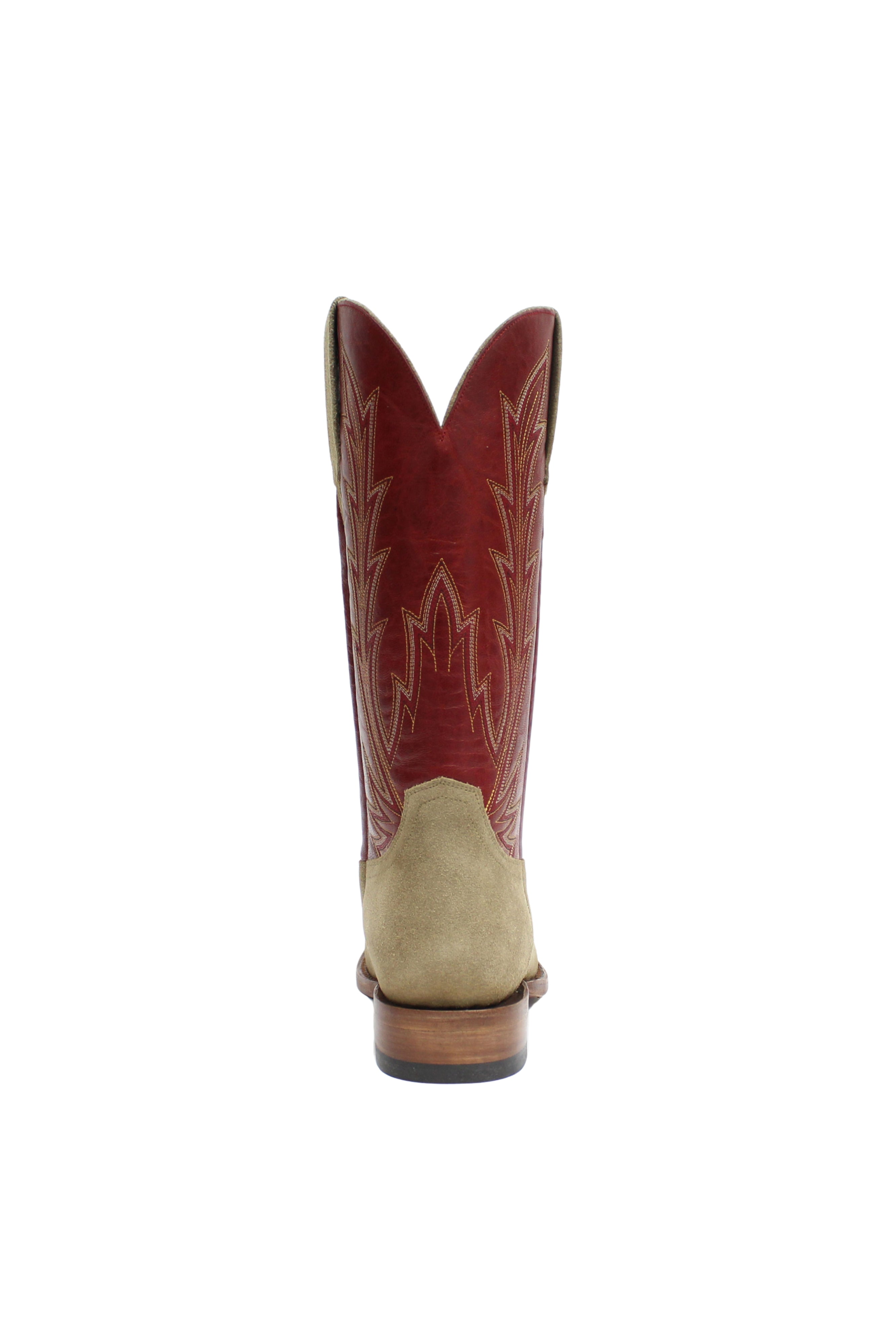 Allens Brand - Cole - Square Toe - River Rock Suede/Foxi Red