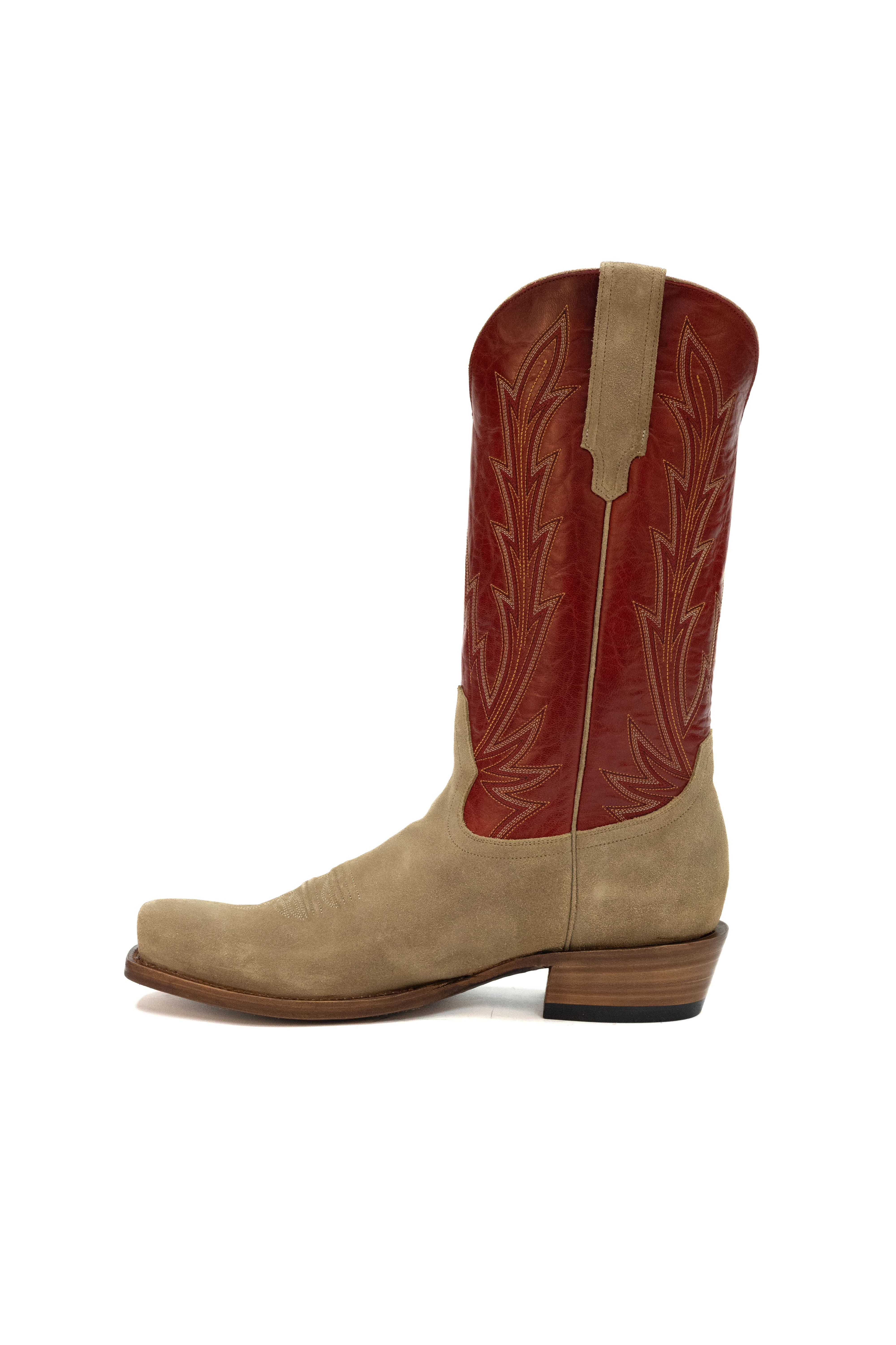 Allens Brand - Cole - Cutter Toe - River Rock Suede/Foxi Red