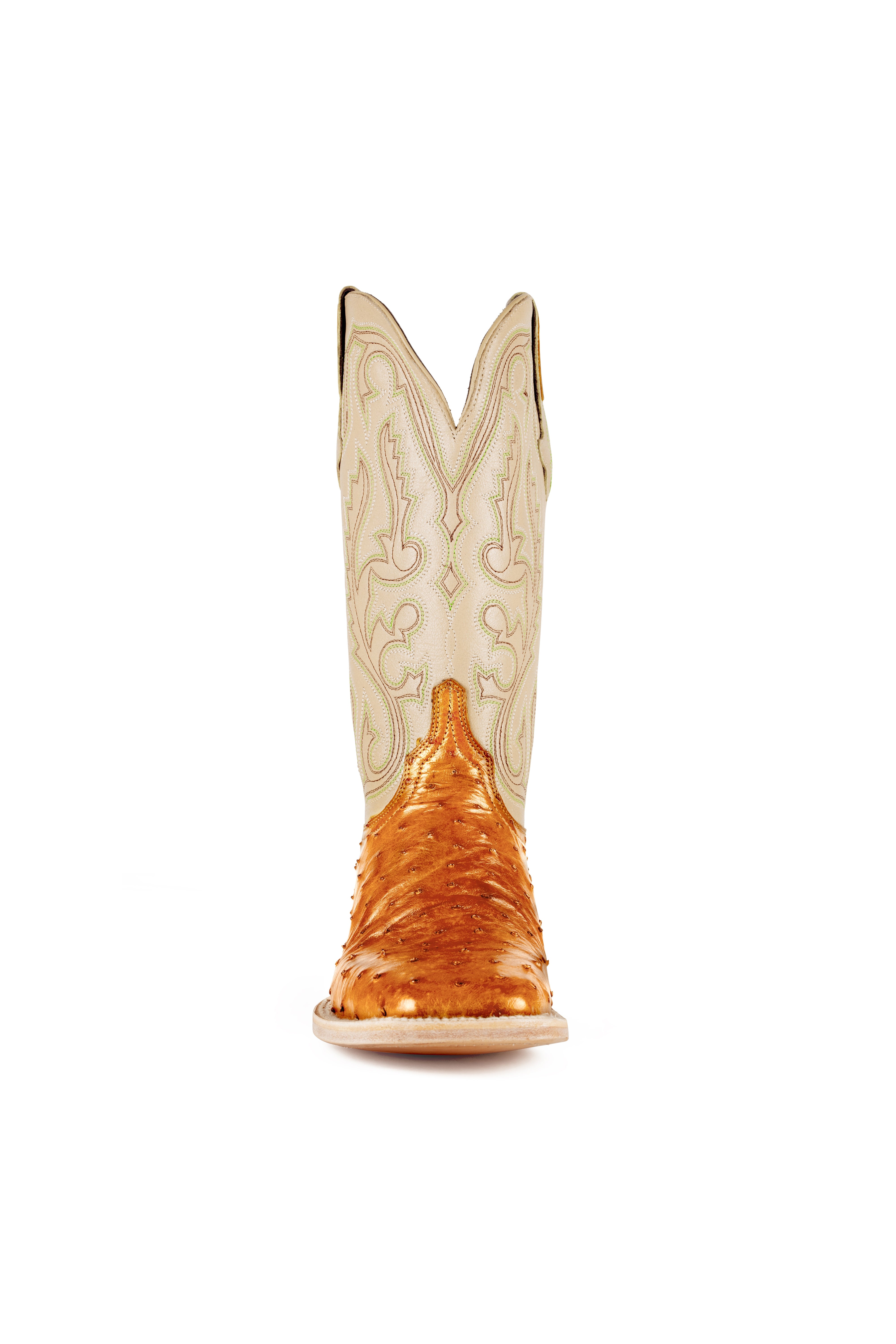 Resistol Boots - Full Quill Ostrich - Square Toe - Antique Saddle