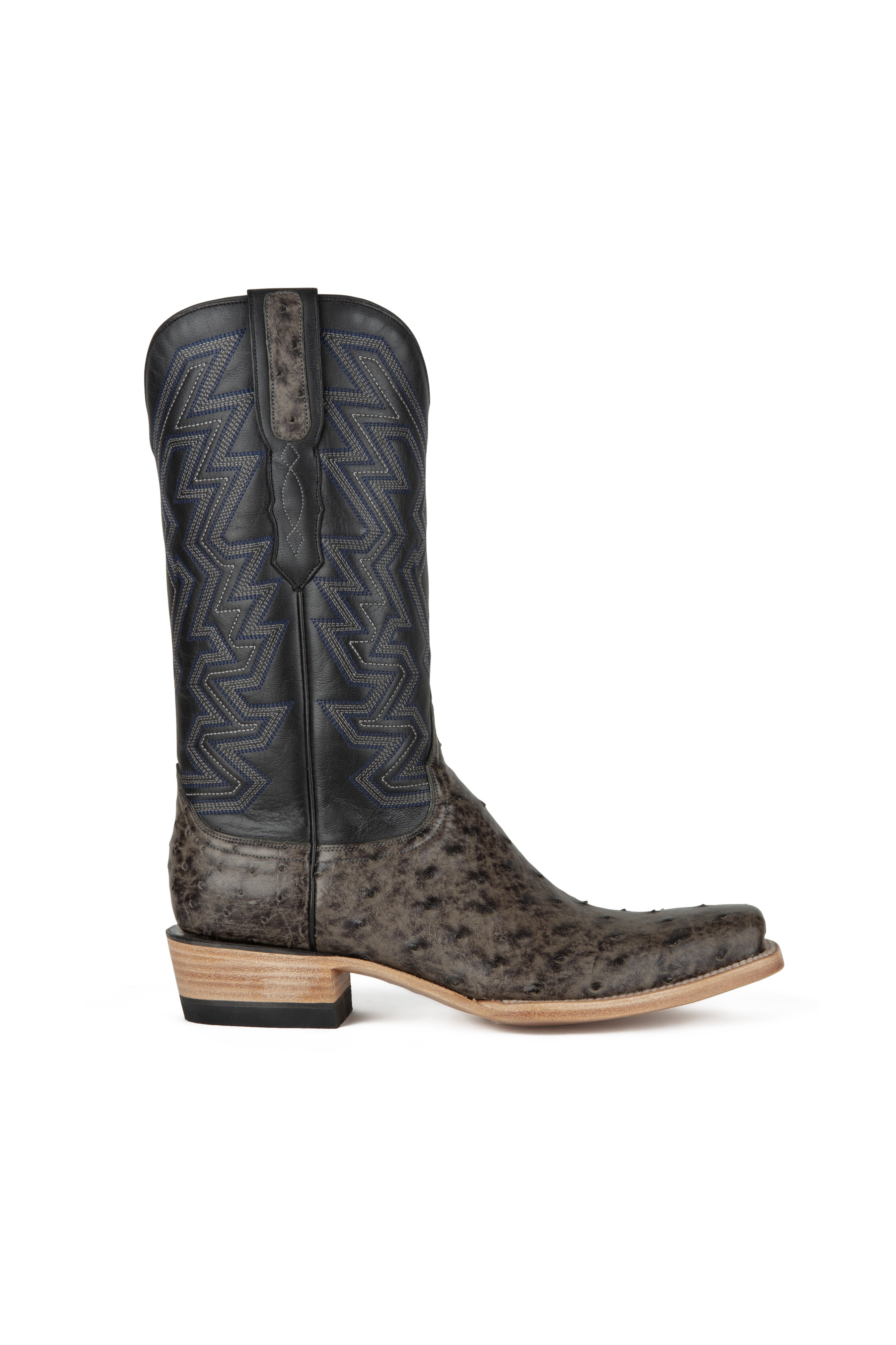 Resistol Boots - Full Quill Ostrich - Cutter Toe - Grey
