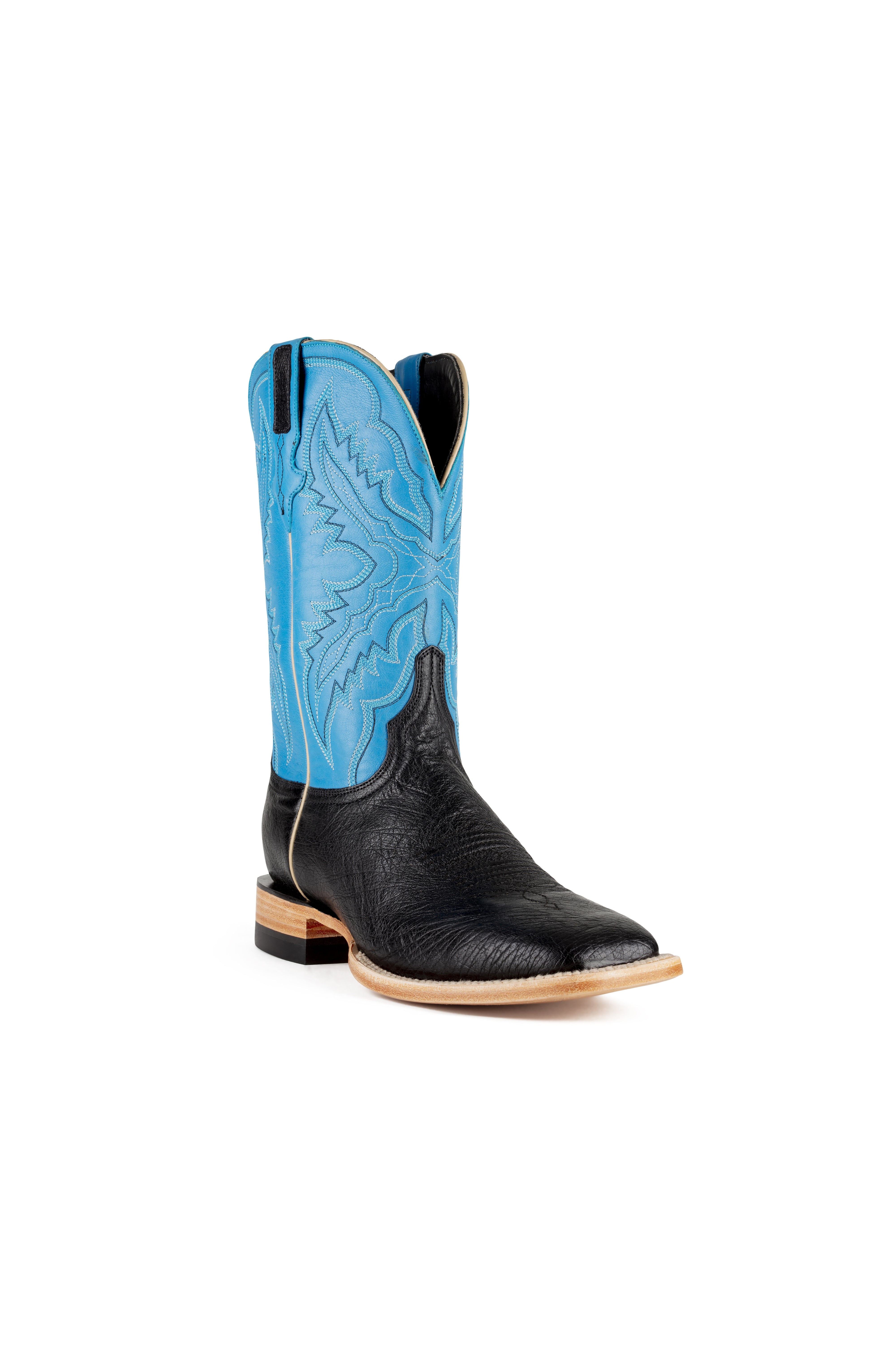 Resistol Boots - Smooth Quill Ostrich - Square Toe - Black