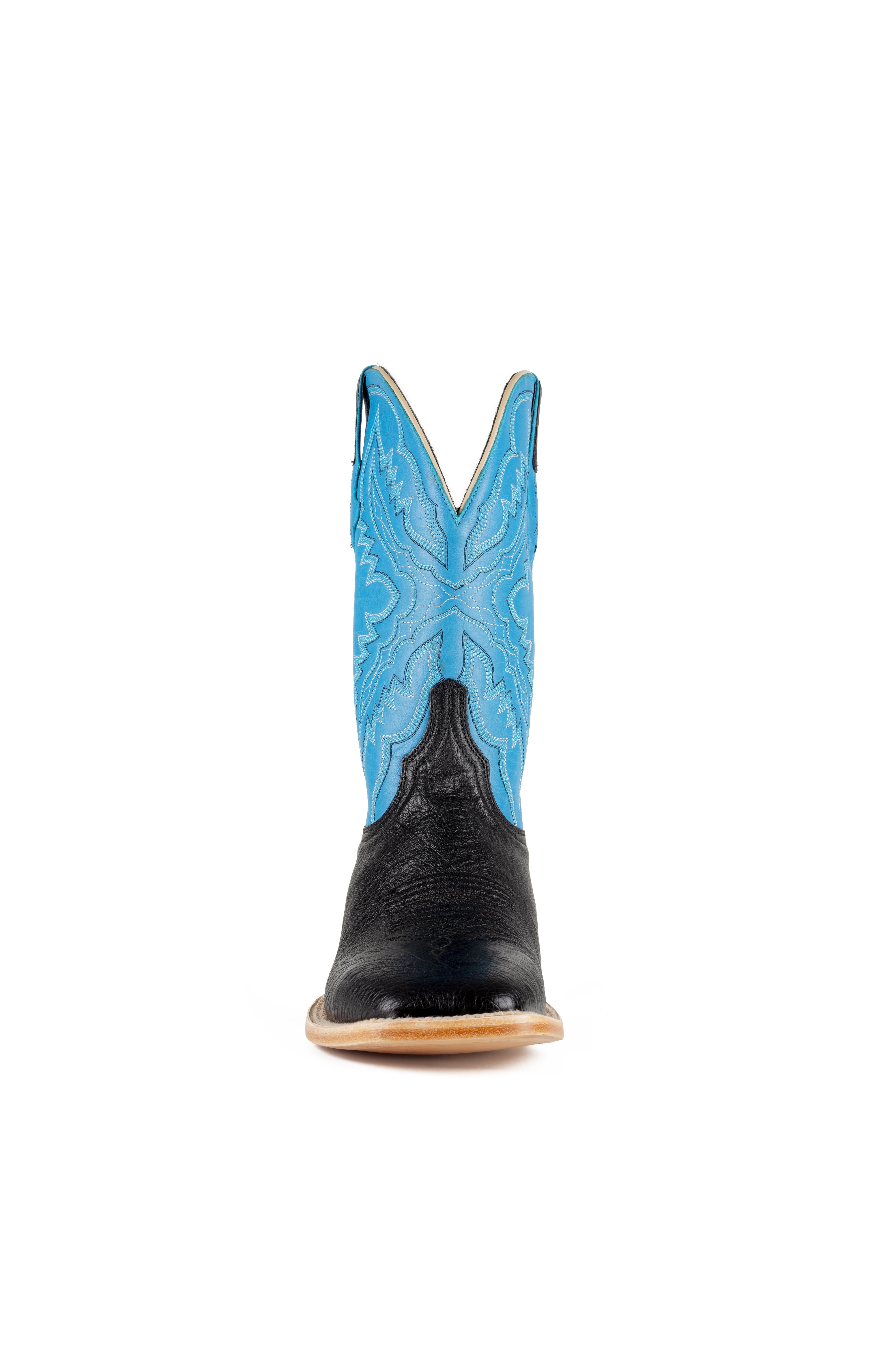 Resistol Boots - Smooth Quill Ostrich - Square Toe - Black