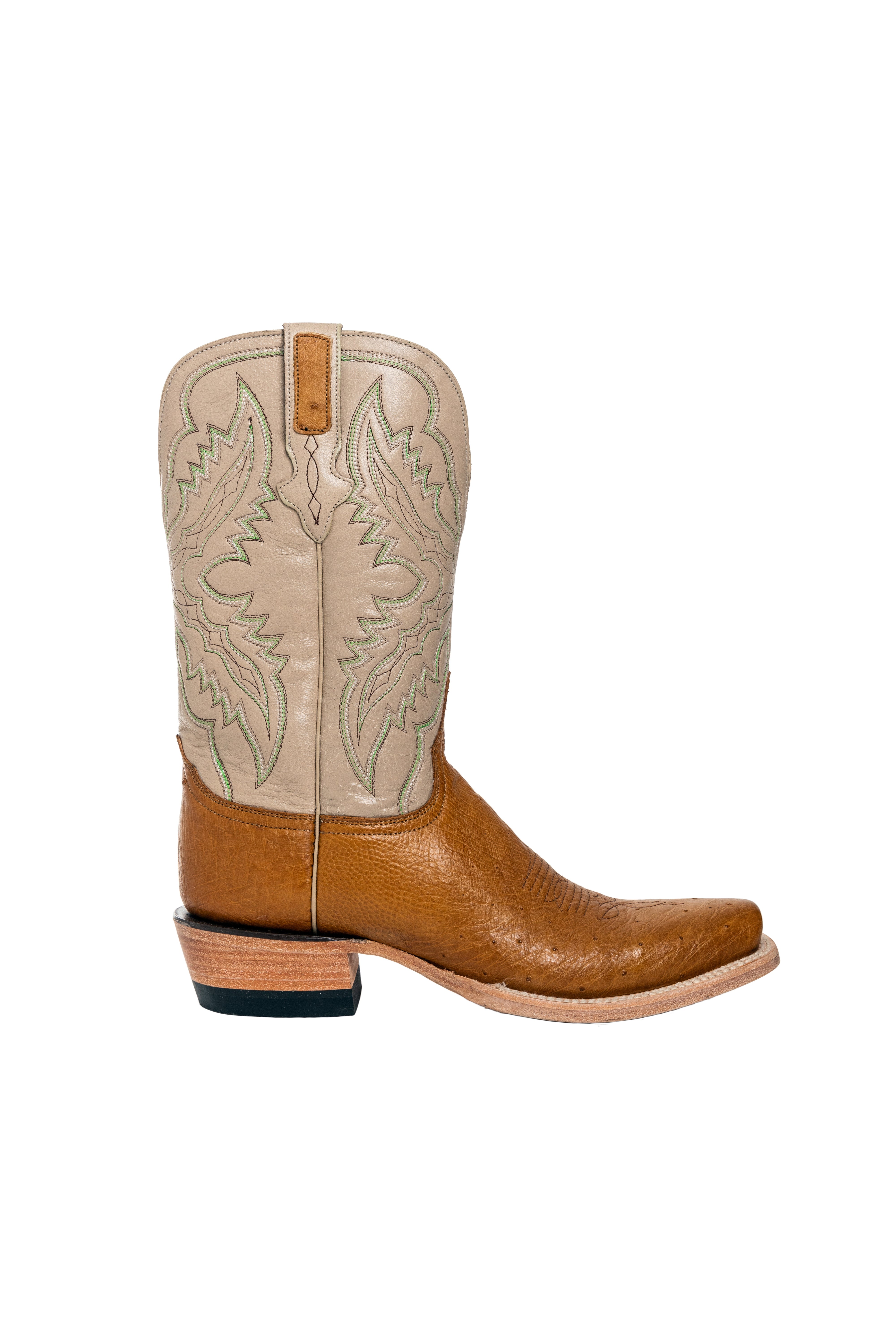 Resistol Boots - Smooth Quill Ostrich - Cutter Toe - Antique Saddle