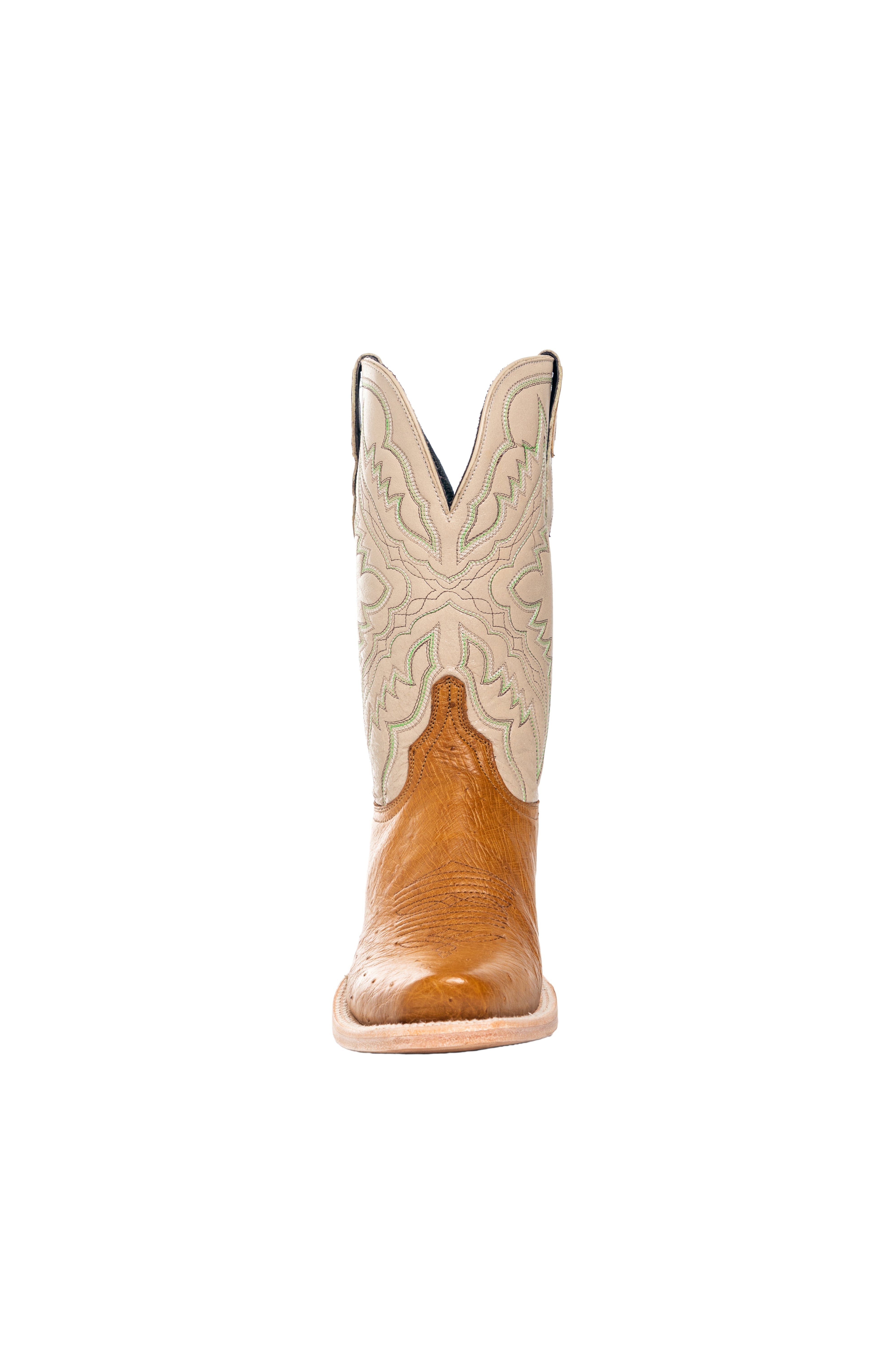 Resistol Boots - Smooth Quill Ostrich - Cutter Toe - Antique Saddle