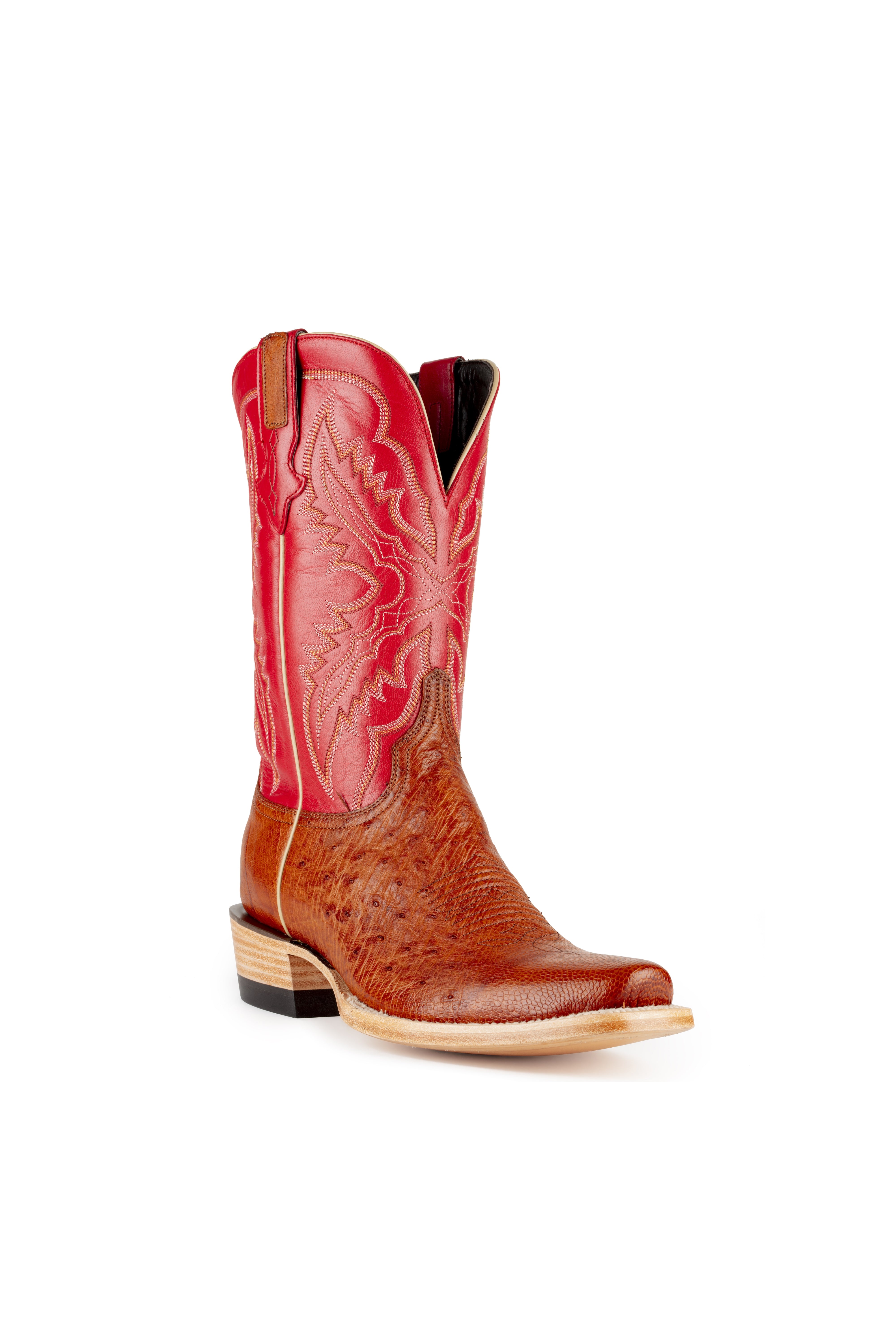 Resistol Boots - Smooth Quill Ostrich - Cutter Toe - Cognac