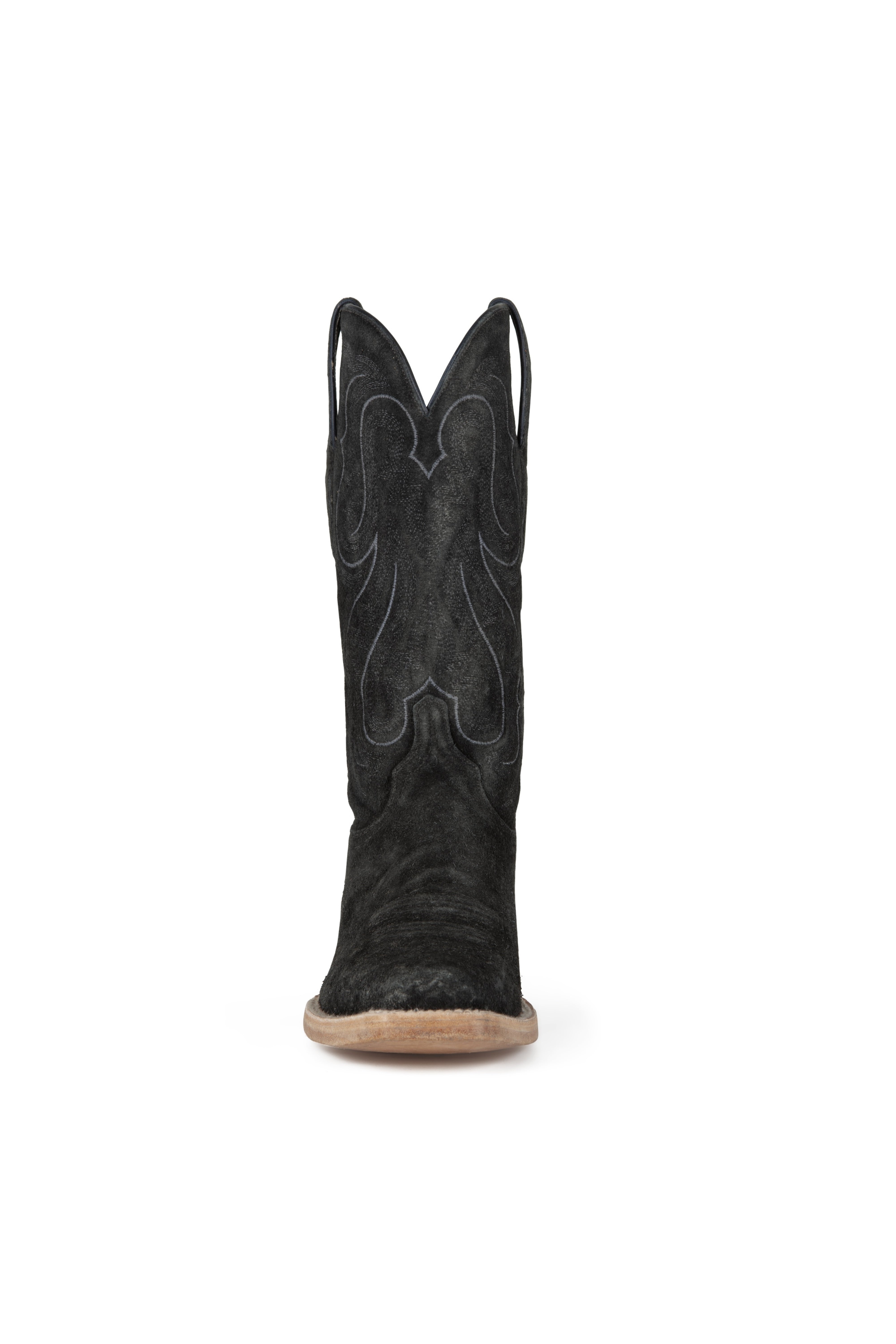Resistol Boots - Roughout Suede - Cutter Toe - Stonewashed Black