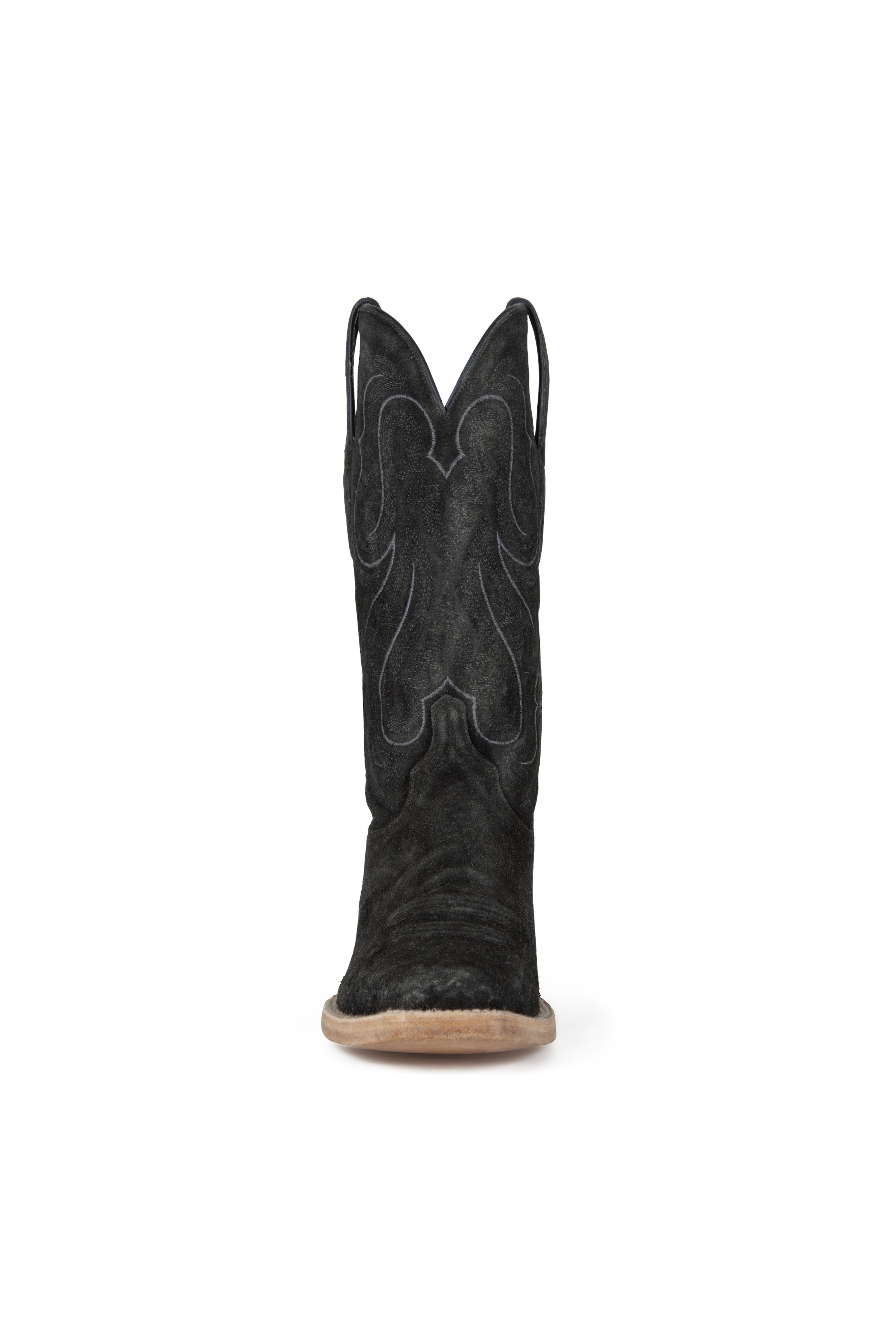 Resistol Boots - Roughout Suede - Cutter Toe - Stonewashed Black