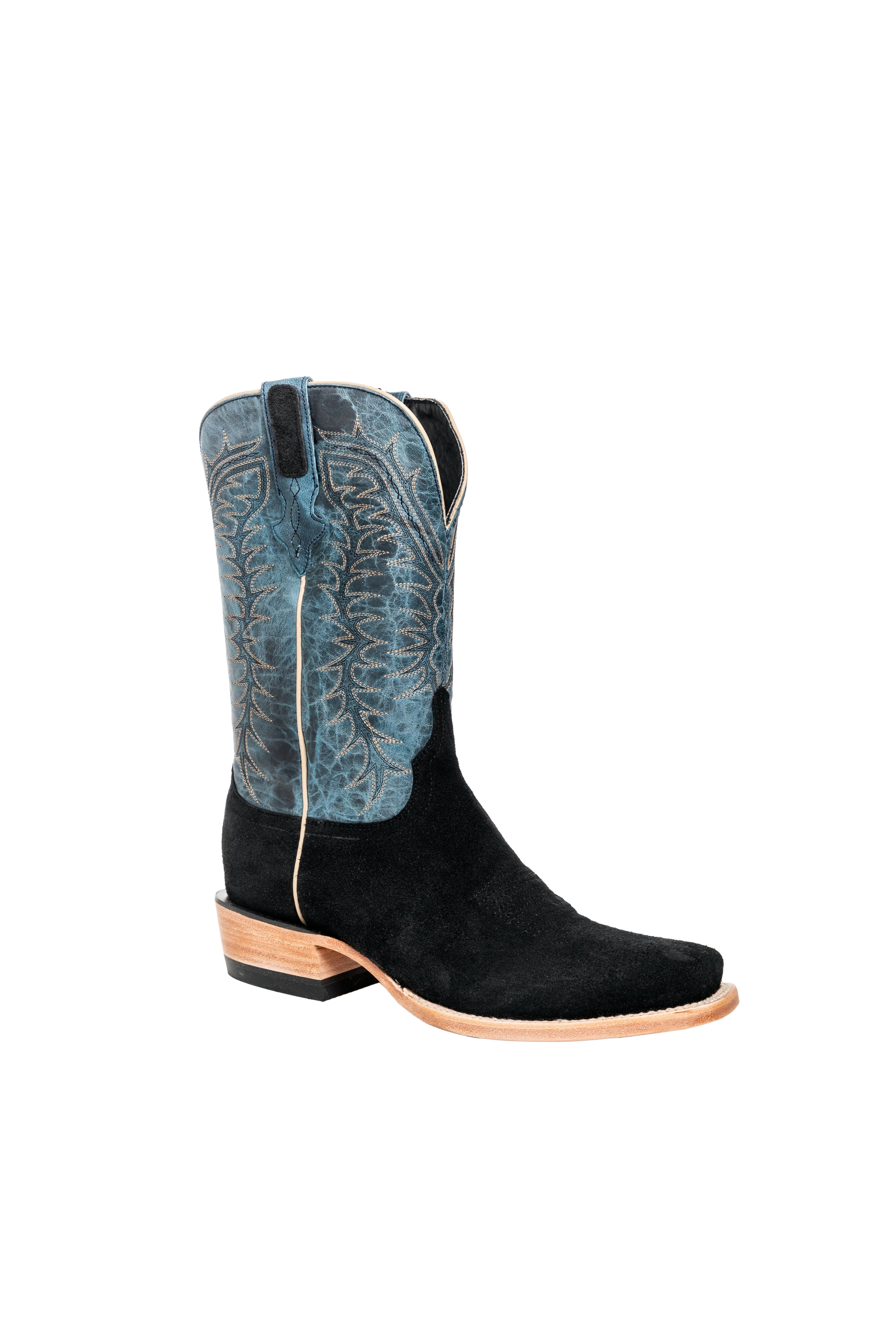 Resistol Boots - Rough Out Suede - Cutter Toe - Black