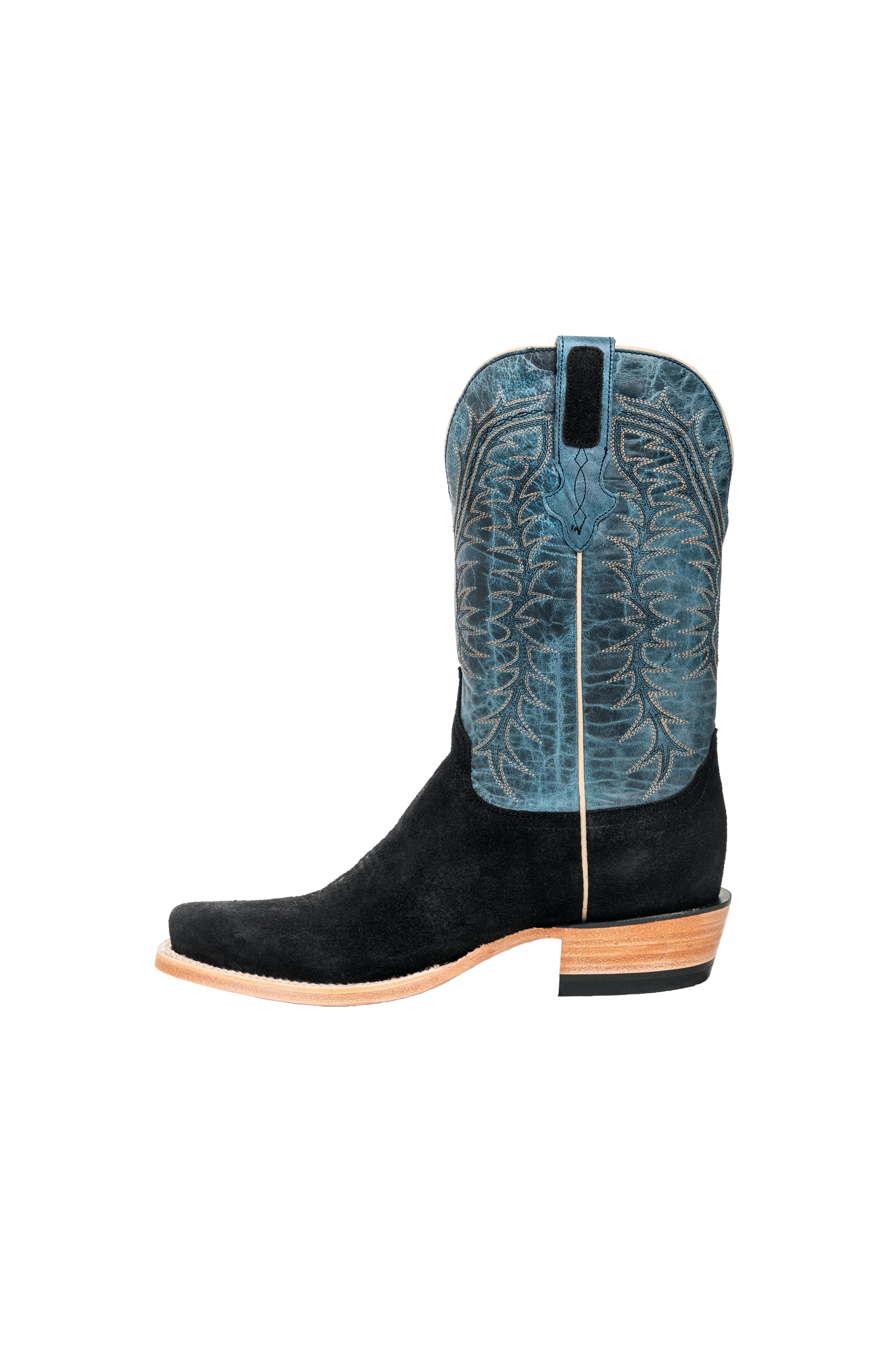 Resistol Boots - Rough Out Suede - Cutter Toe - Black