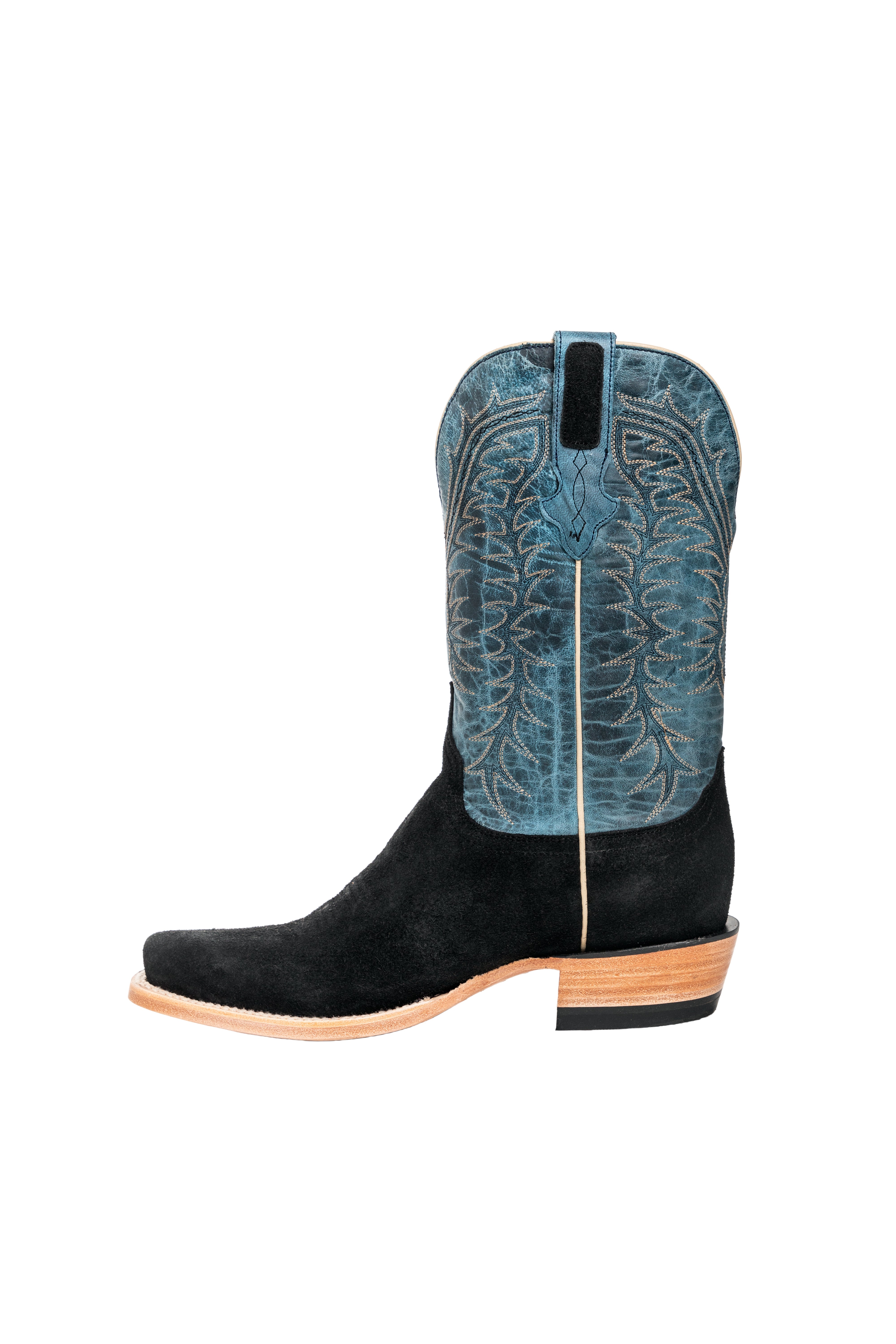 Resistol Boots - Rough Out Suede - Cutter Toe - Black
