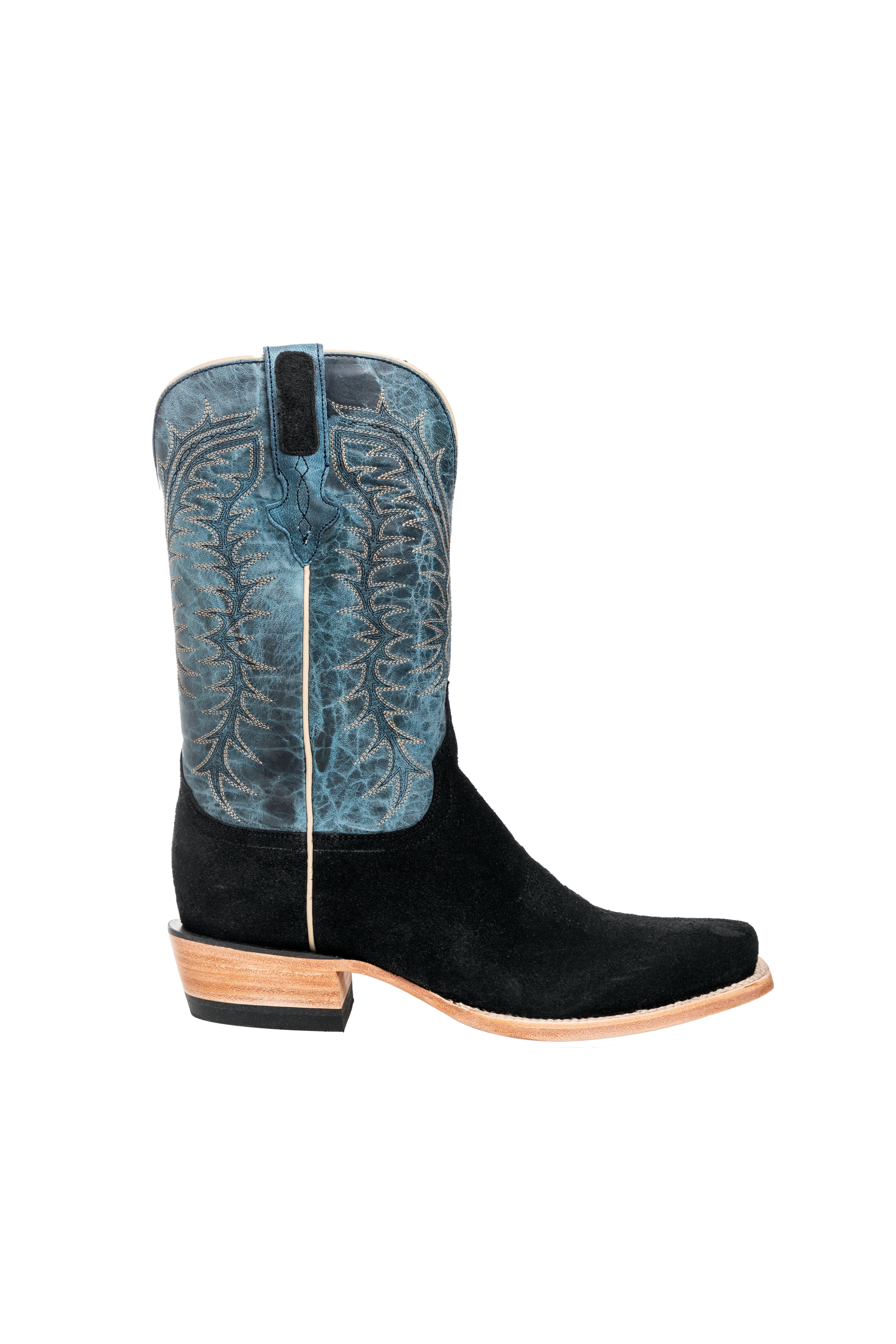Resistol Boots - Rough Out Suede - Cutter Toe - Black