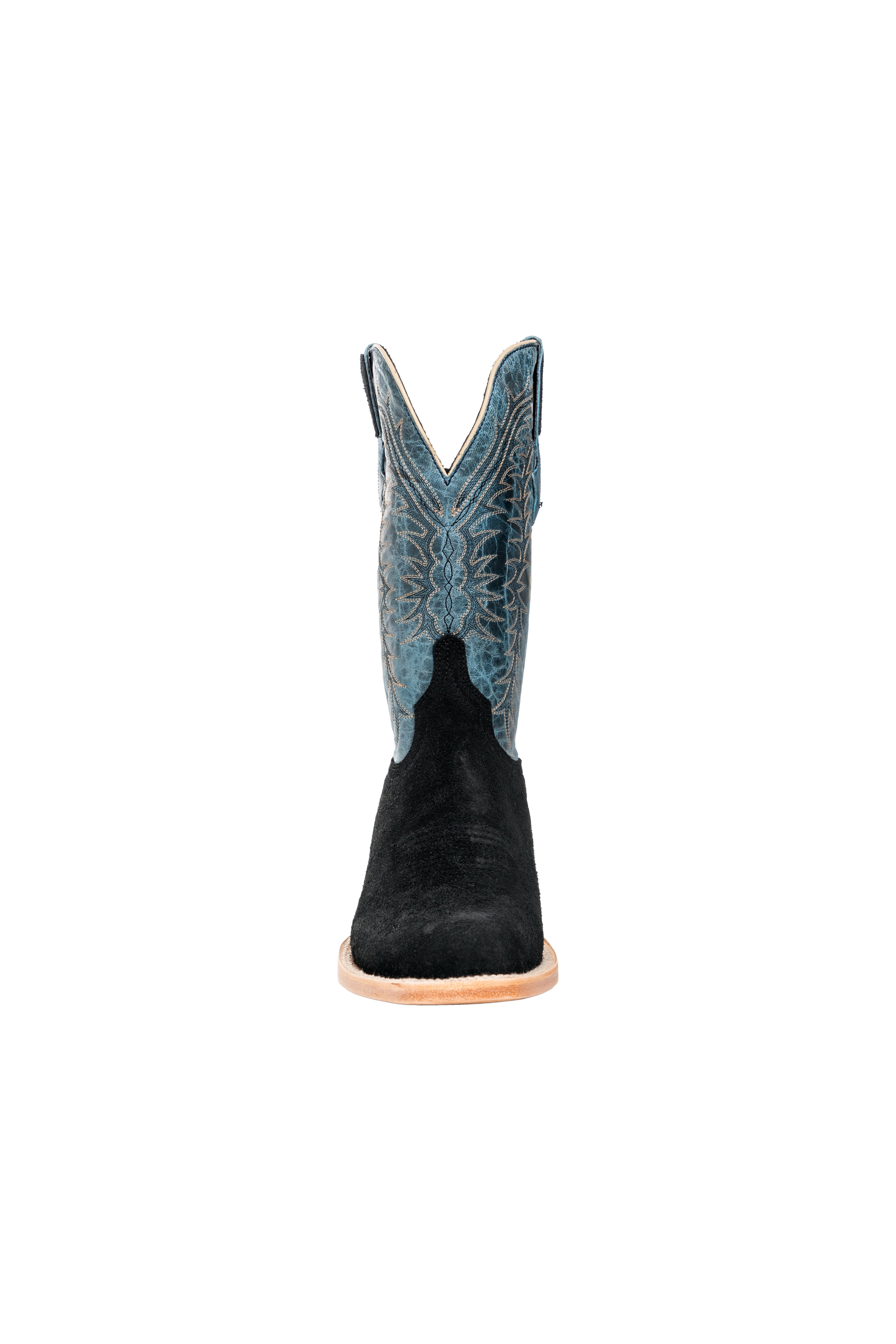 Resistol Boots - Rough Out Suede - Cutter Toe - Black