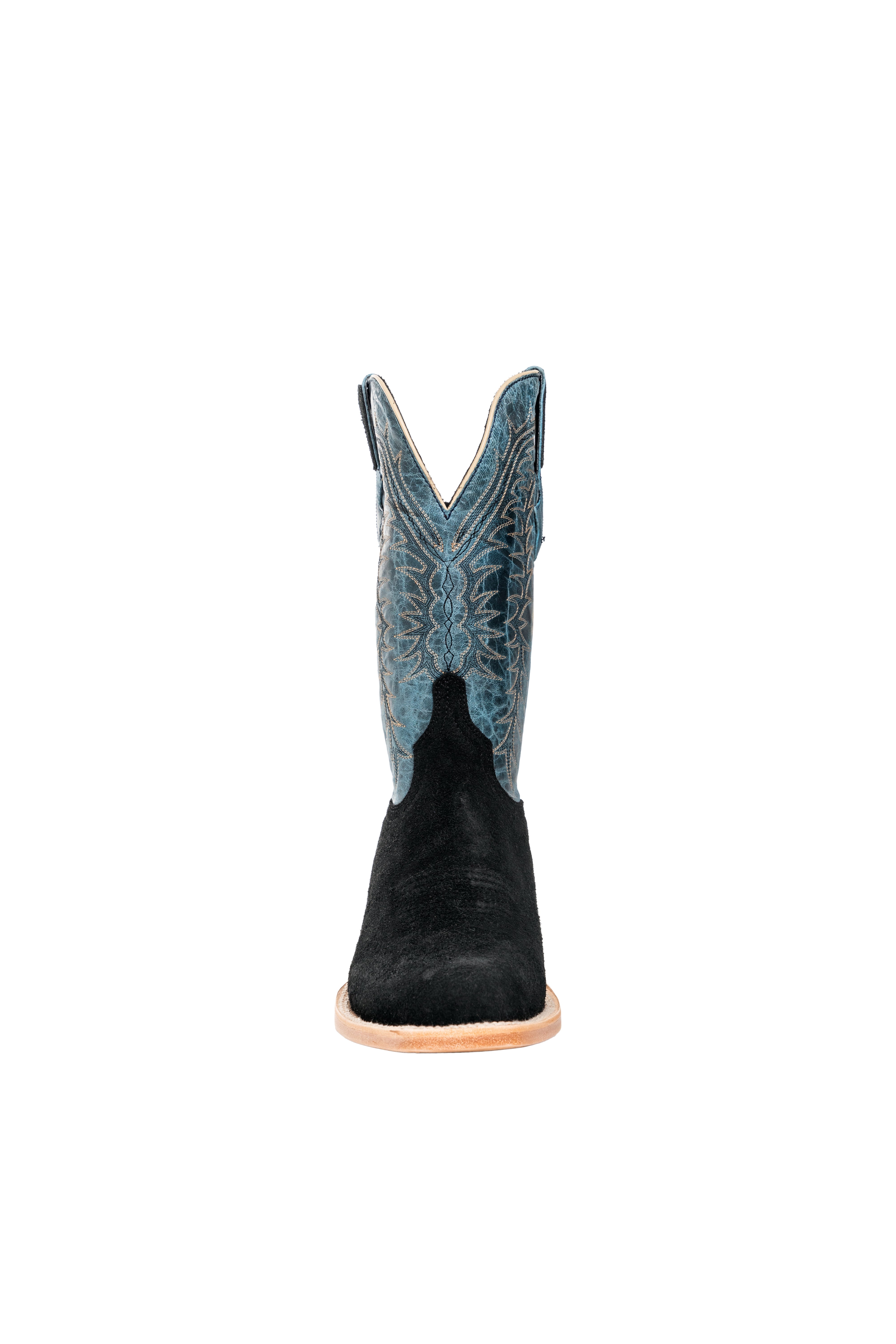 Resistol Boots - Rough Out Suede - Cutter Toe - Black