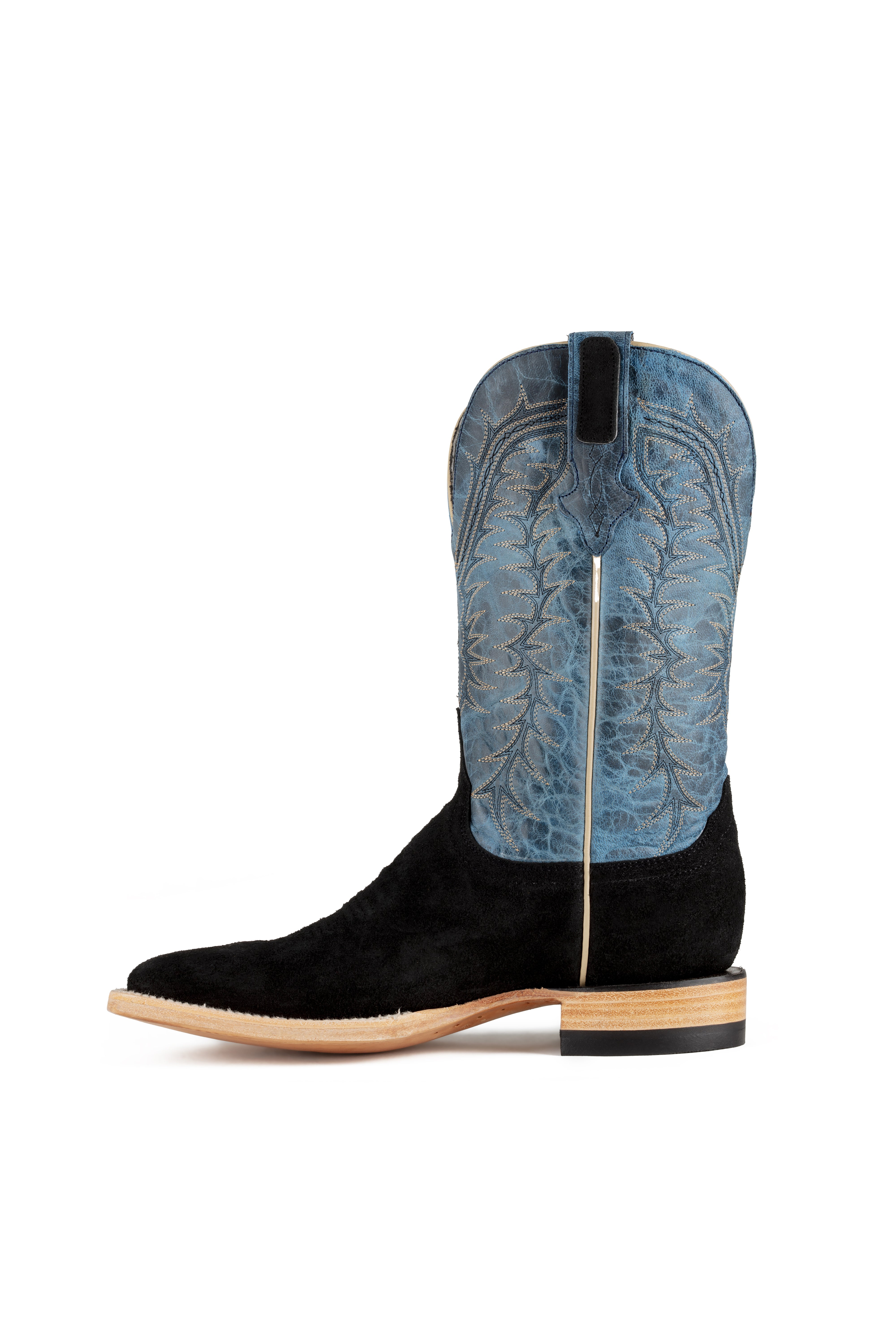 Resistol Boots - Rough Out Suede - Square Toe - Black