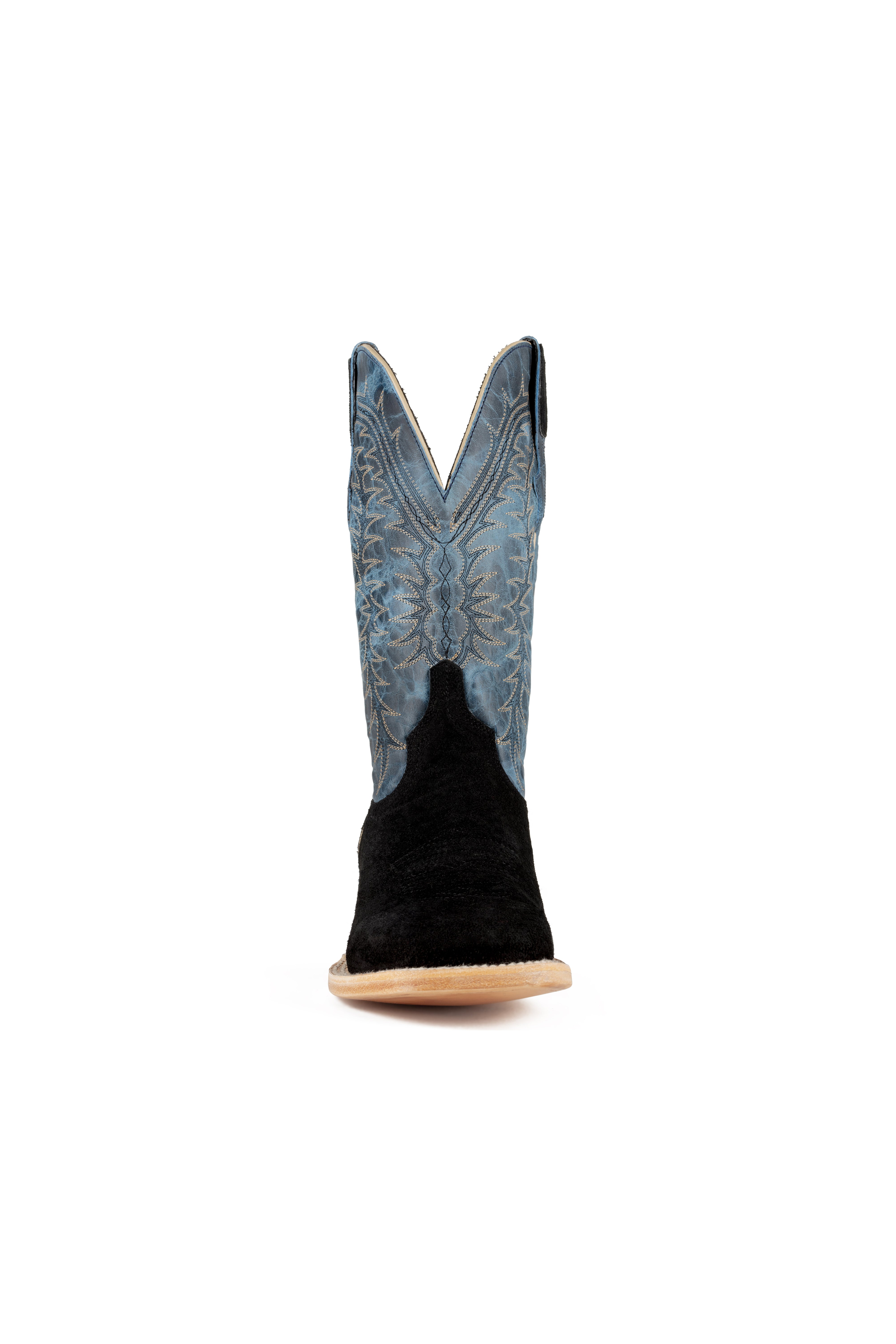 Resistol Boots - Rough Out Suede - Square Toe - Black