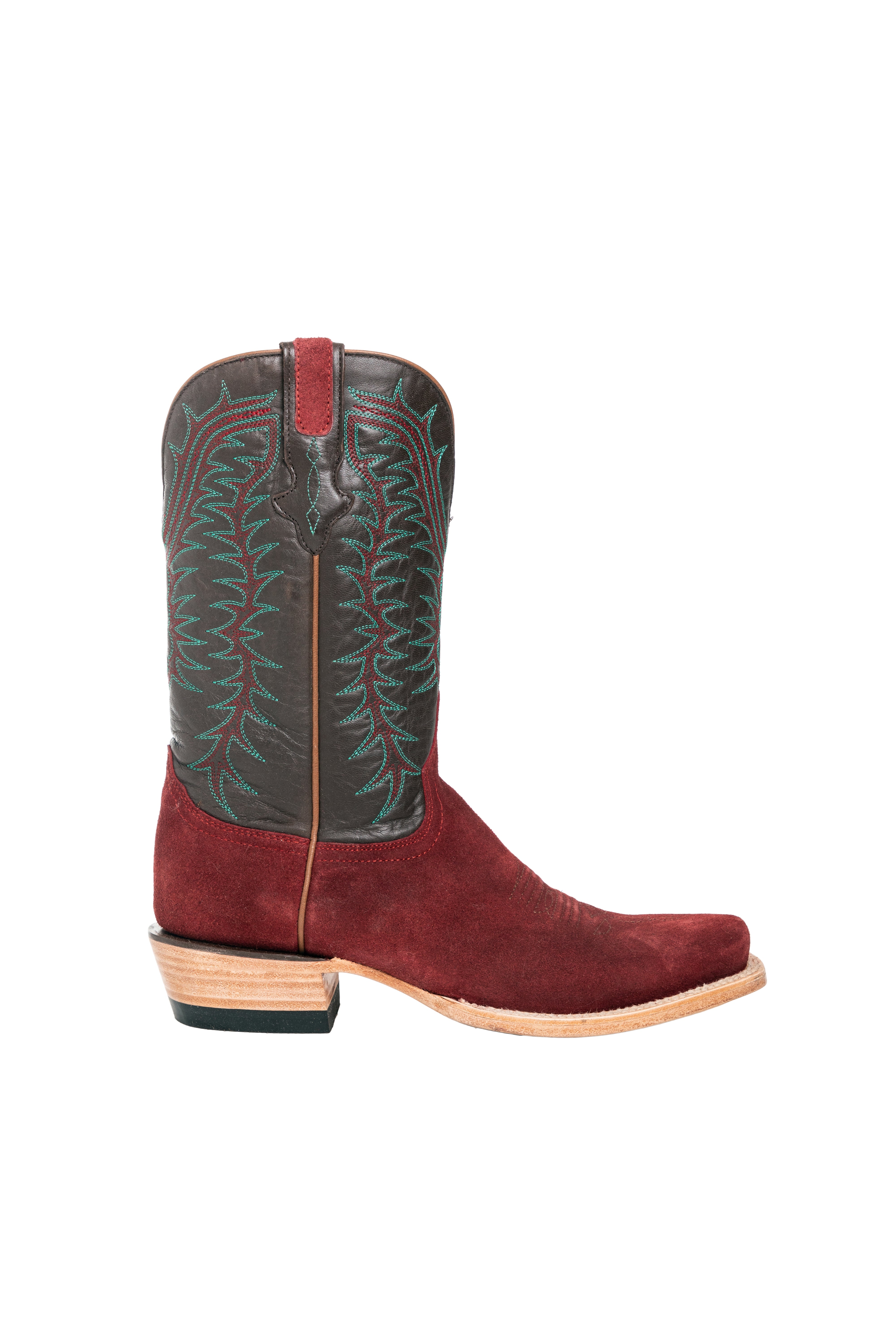 Resistol Boots - Rough Out Suede - Cutter Toe - Dark Red