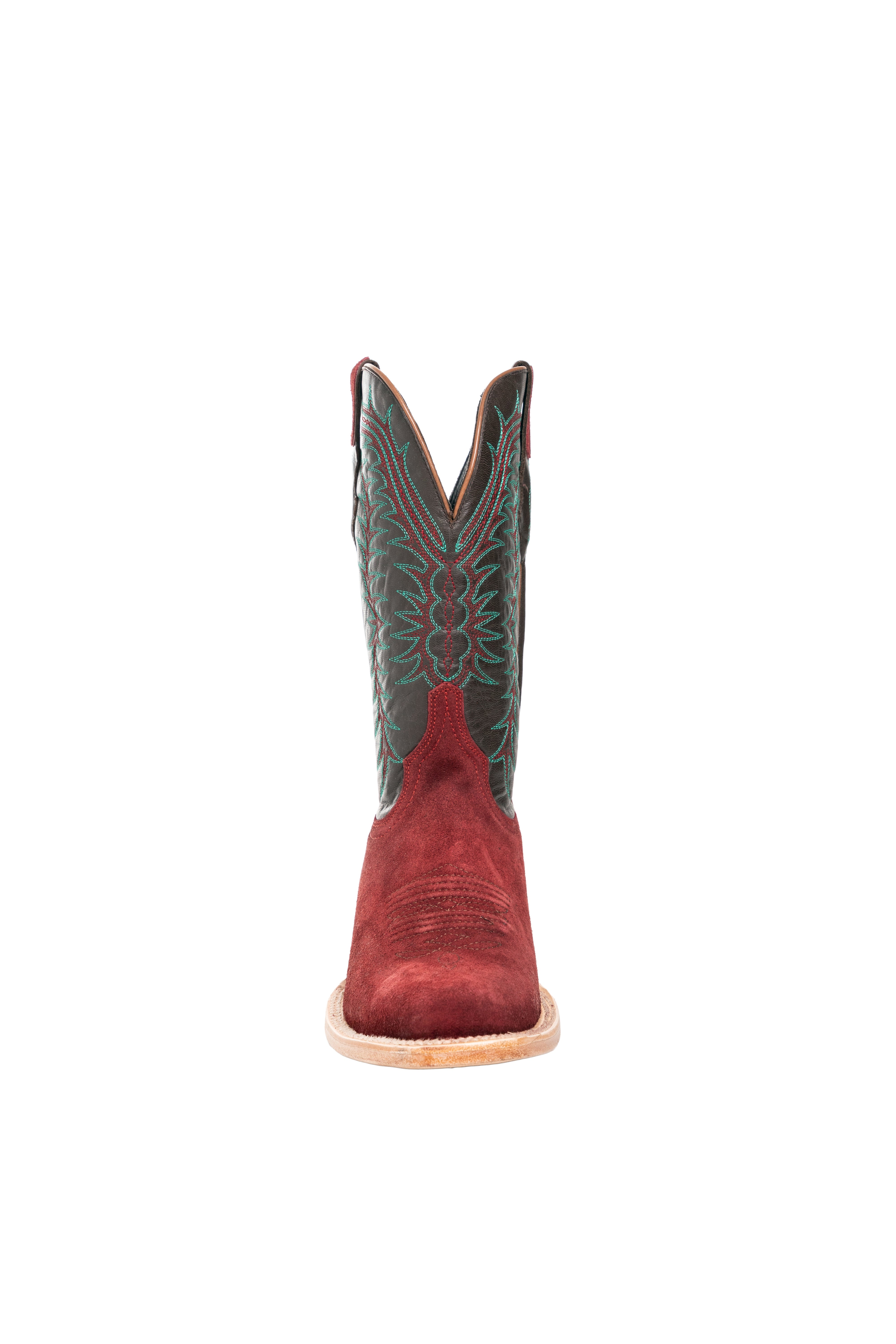 Resistol Boots - Rough Out Suede - Cutter Toe - Dark Red