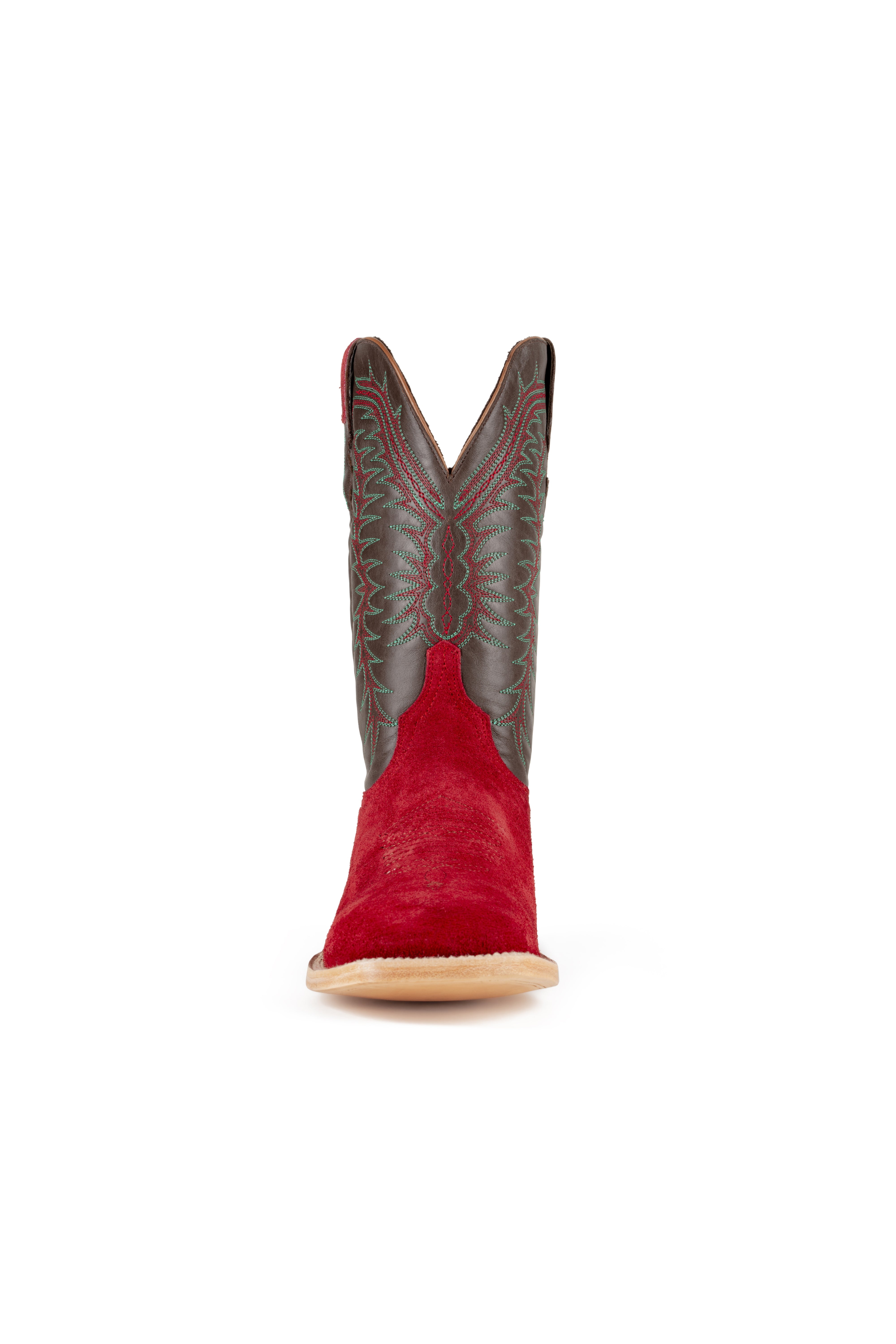 Resistol Boots - Rough Out Suede - Square Toe - Dark Red