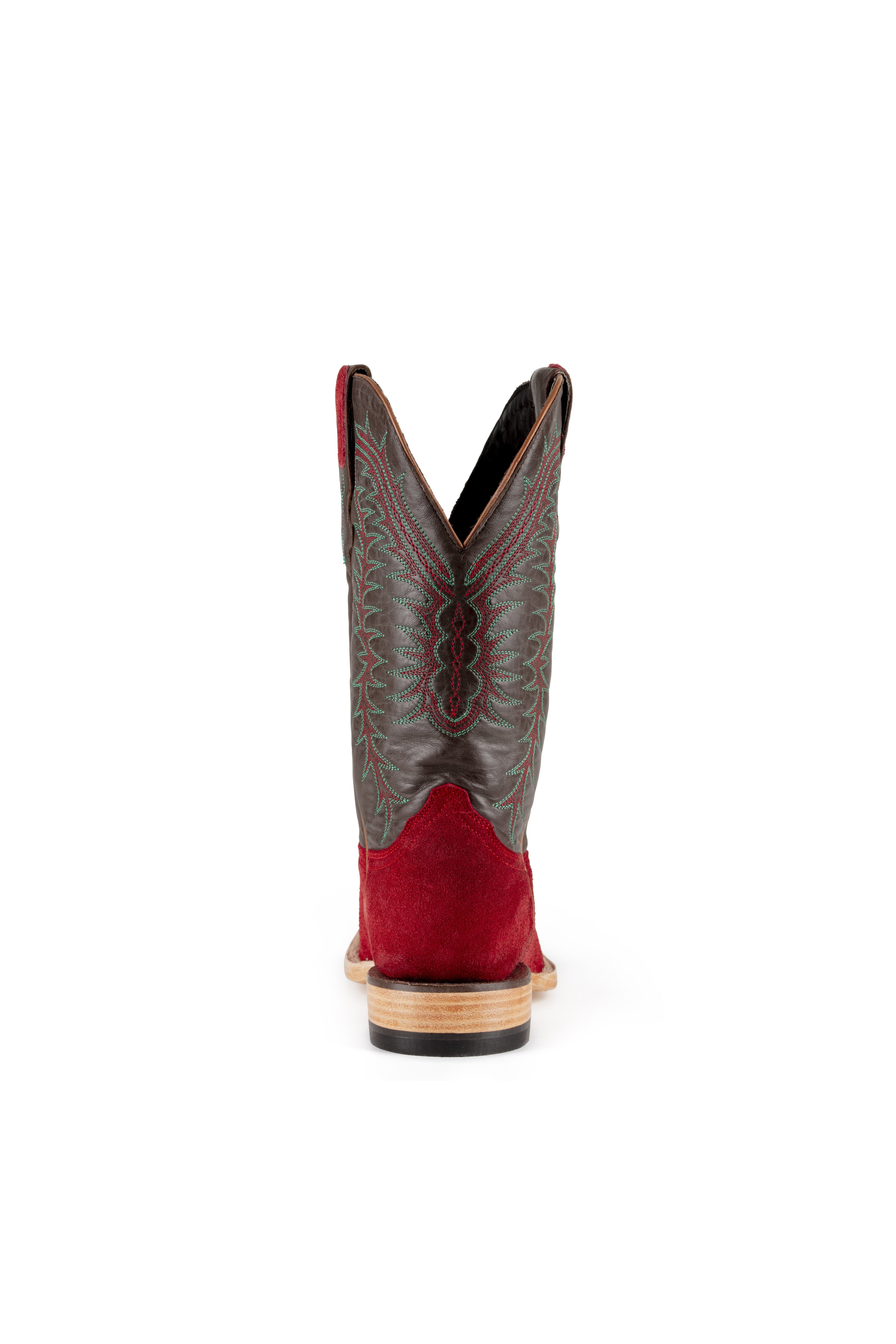 Resistol Boots - Rough Out Suede - Square Toe - Dark Red