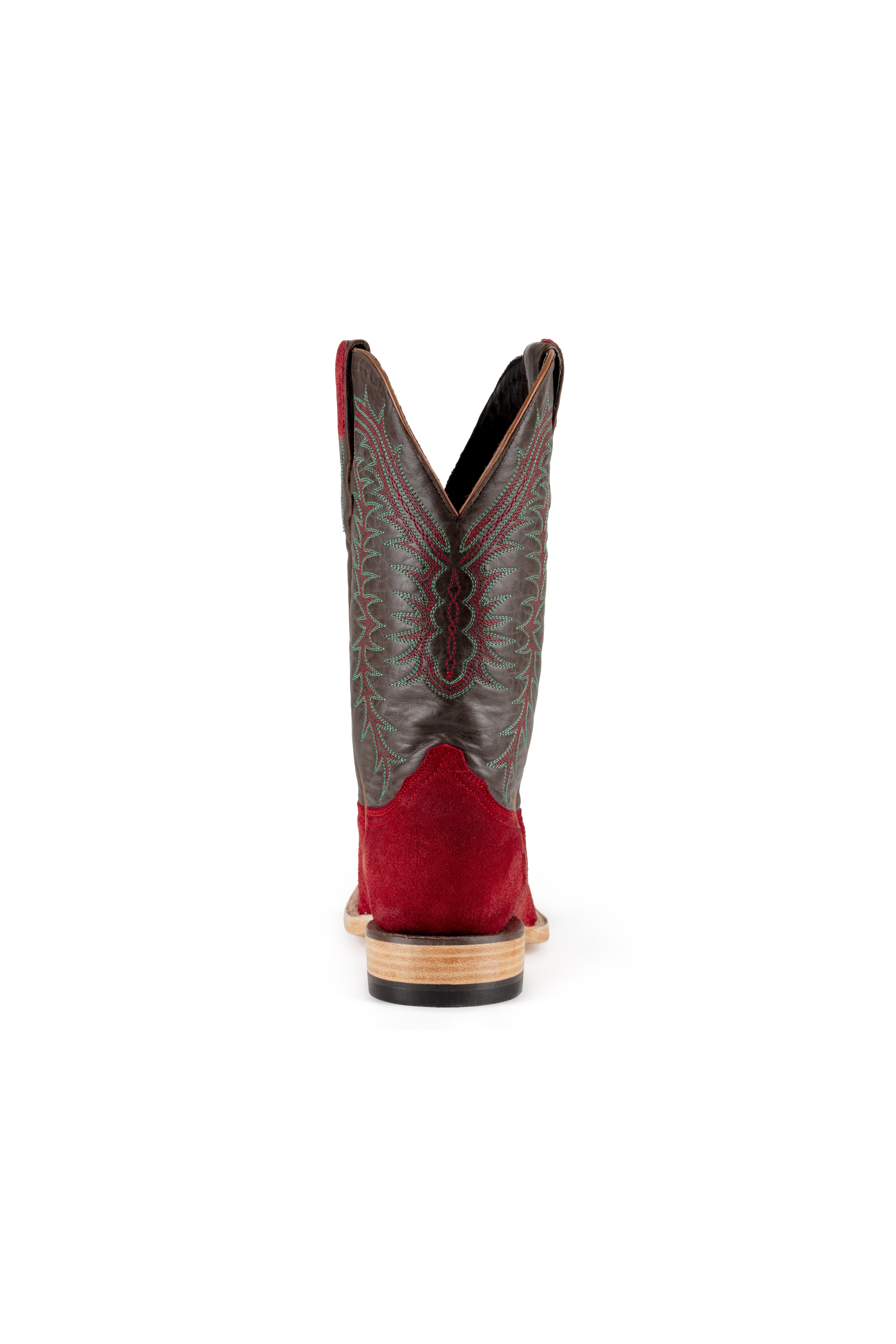 Resistol Boots - Rough Out Suede - Square Toe - Dark Red