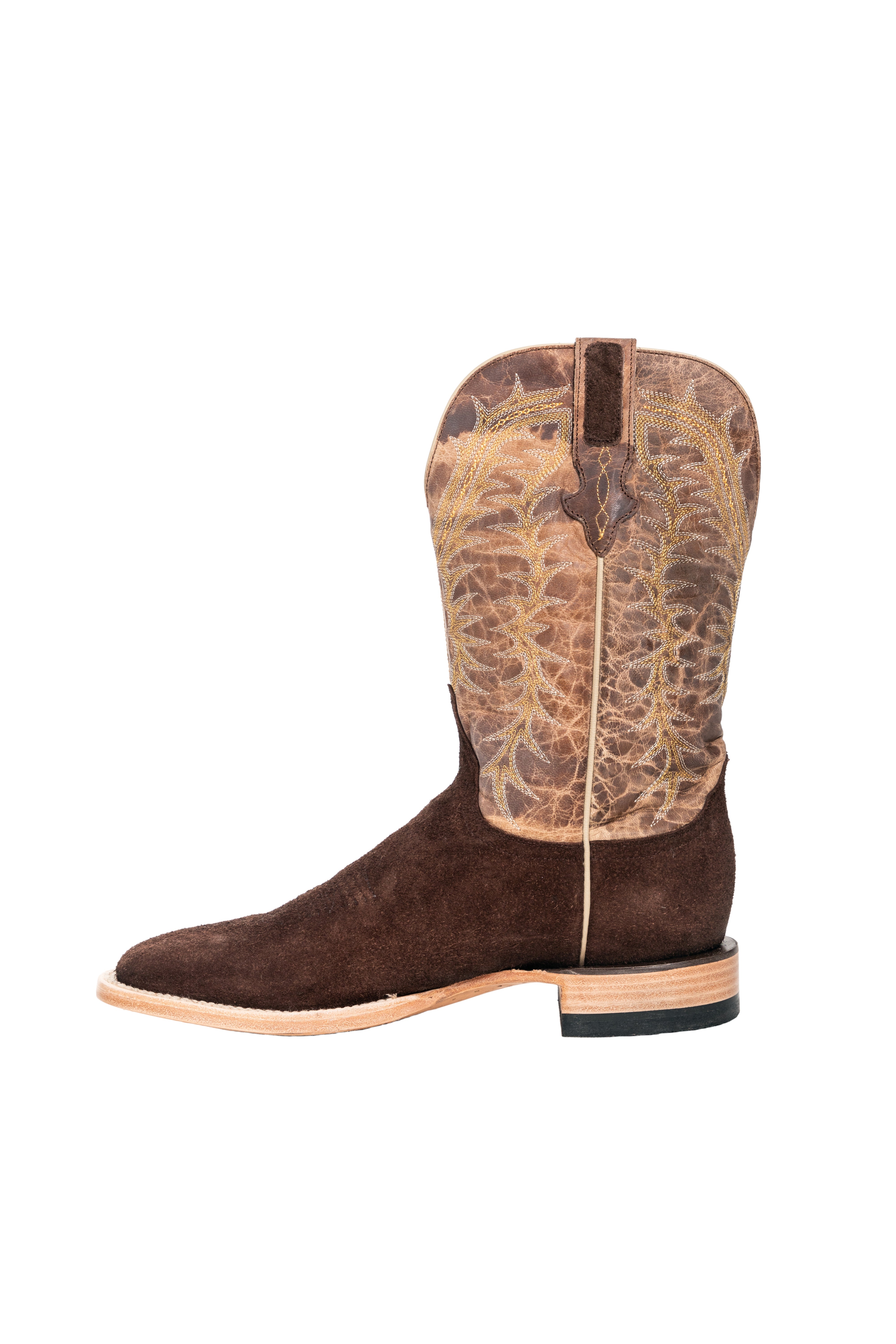 Resistol Boots - Rough Out Suede - Square Toe - Chocolate