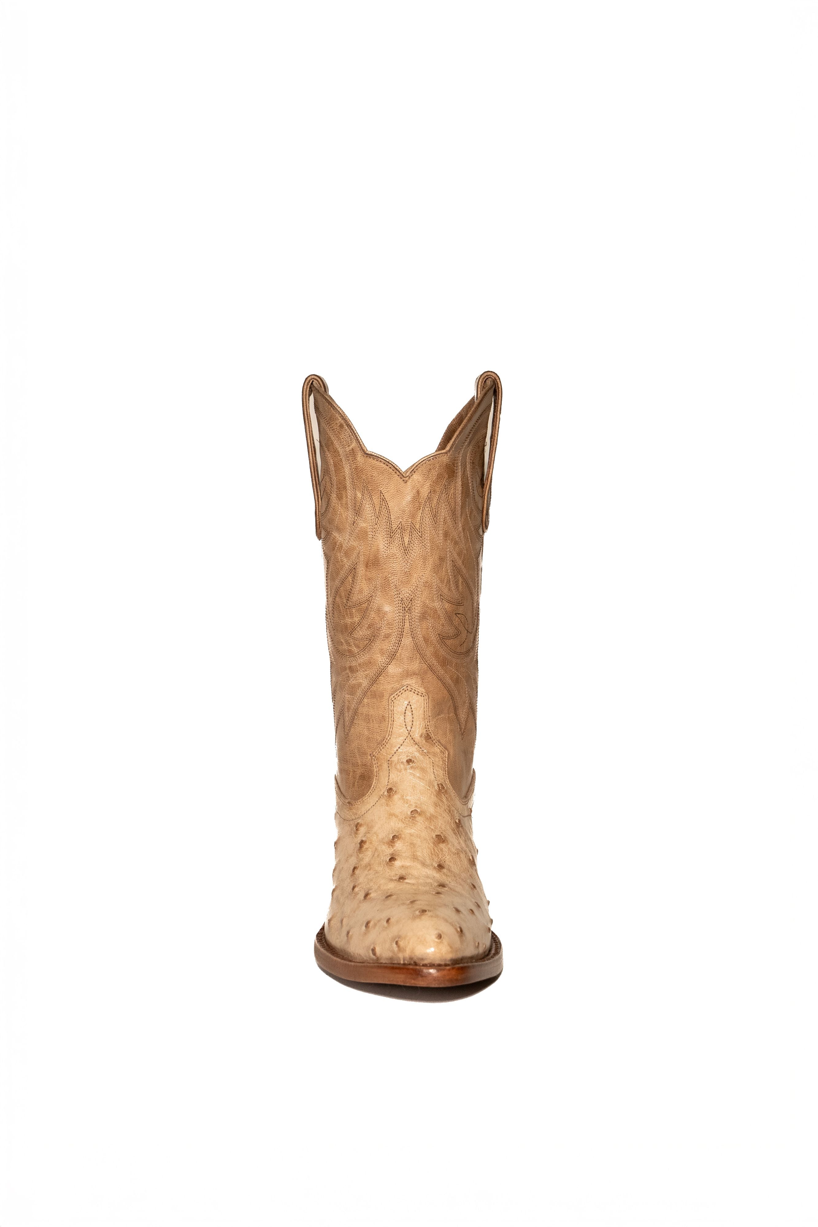 Allens Brand - Kim Full Quill Ostrich - Vintage Tan