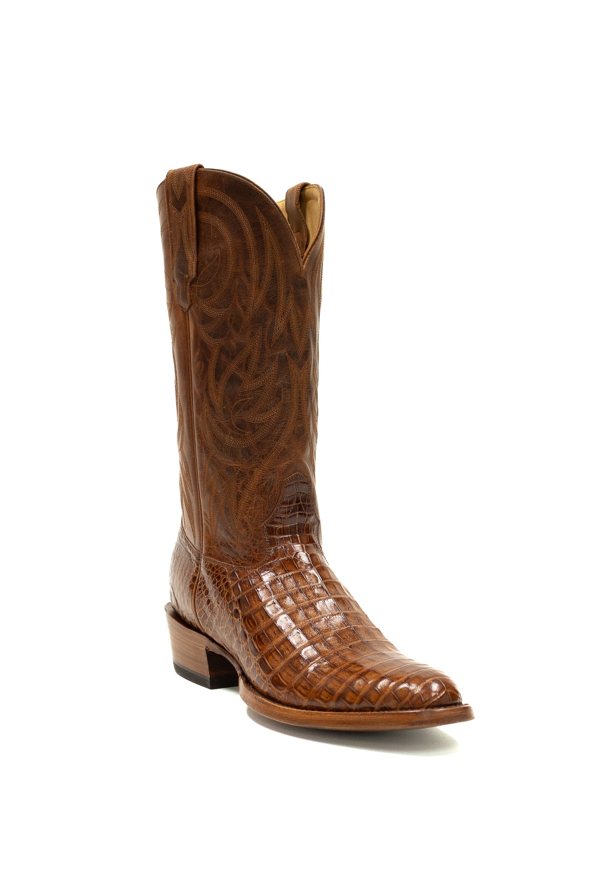 Allens Brand - Little Joe Caiman - Round Toe - Cognac