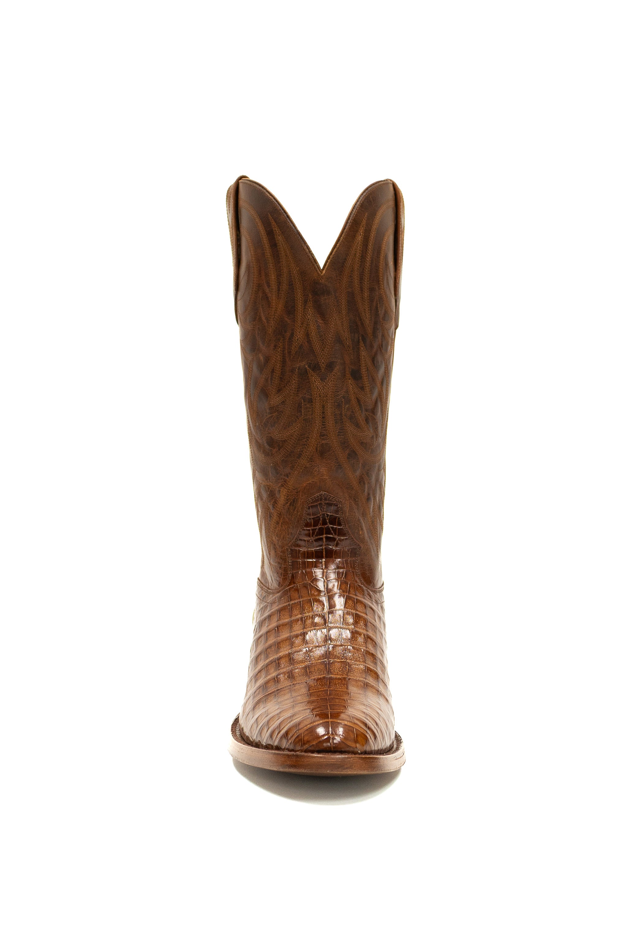 Allens Brand - Little Joe Caiman - Round Toe - Cognac